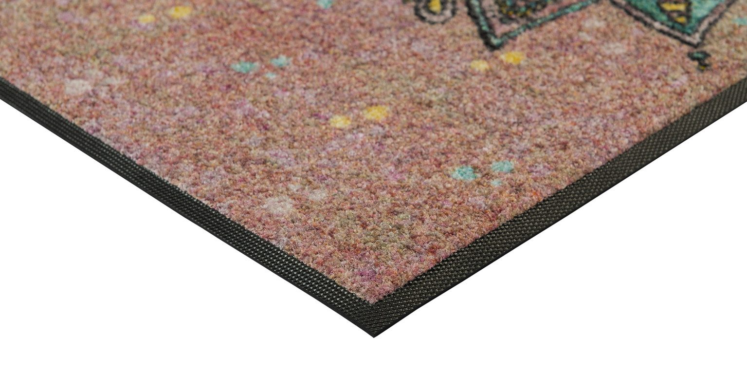wash+dry by Kleen-Tex Fußmatte Lotus Blossom, rechteckig, Höhe: 7 mm