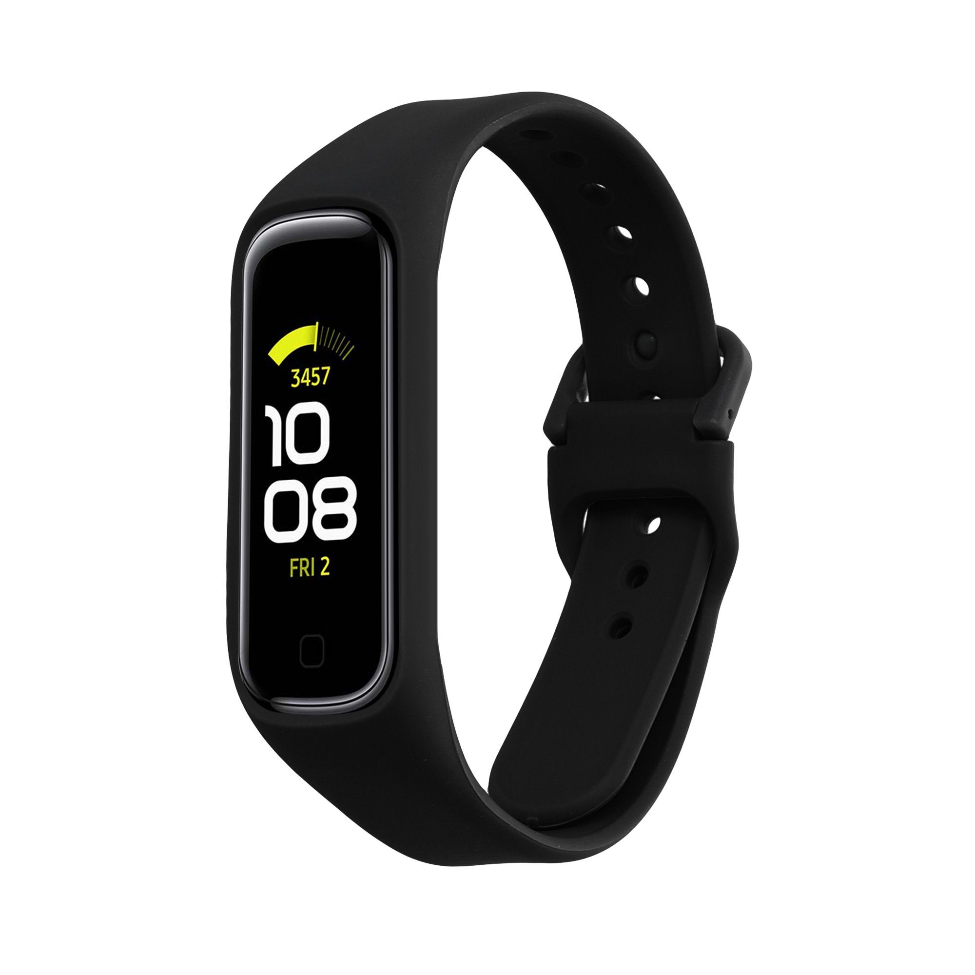 kwmobile Uhrenarmband Armband für Samsung Galaxy Fit 2, Ersatzarmband Fitnesstracker - Fitness Band Silikon Schwarz