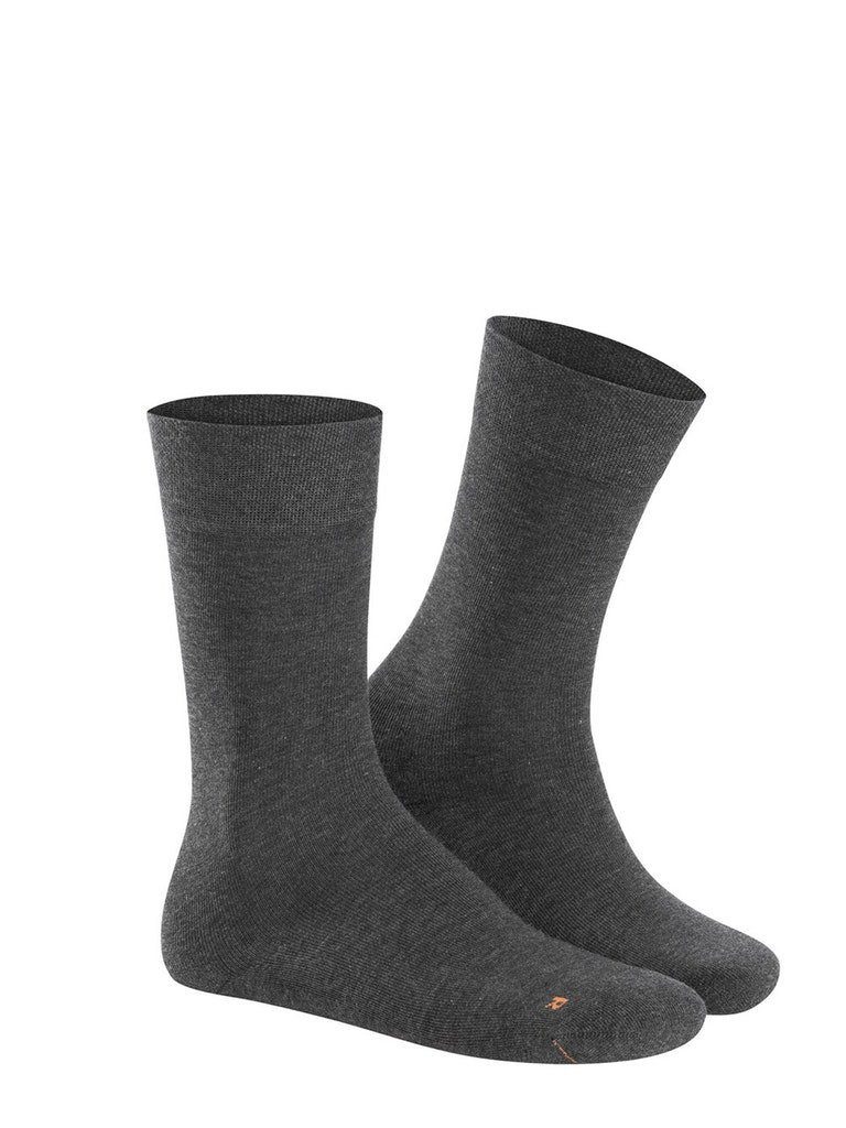 Hudson Komfortsocken Herren Socken AIR PLUSH (1-Paar) aus hautfreundlicher Baumwolle Grau meliert