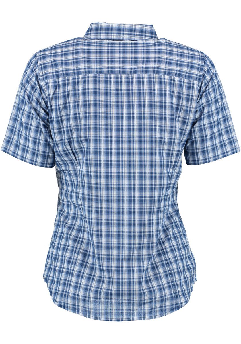 Tom Collins Kurzarmbluse Bubnu Damen Kurzarmbluse mit 2 Reißverschlusstaschen