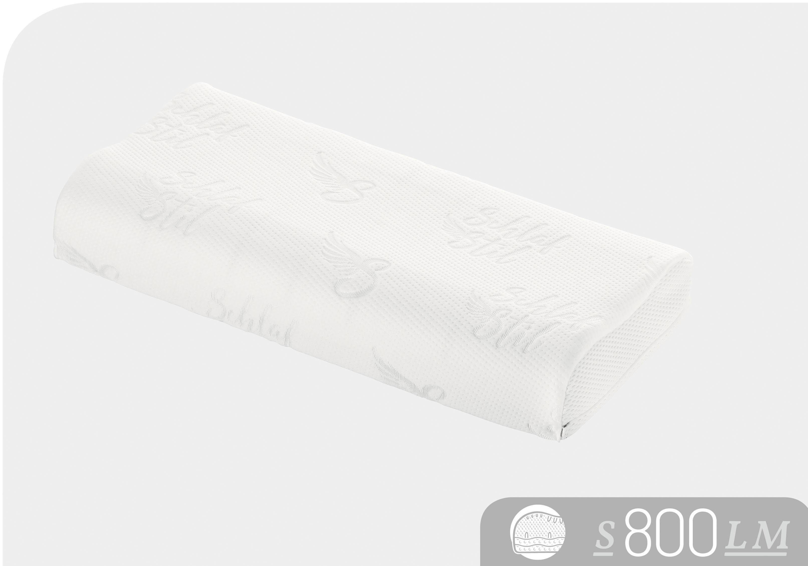 Schlafstil Nackenstützkissen S800 LM, Füllung: Talalay Natur Latex Medium, Bezug: 100% Baumwolle, Aktiv stützend