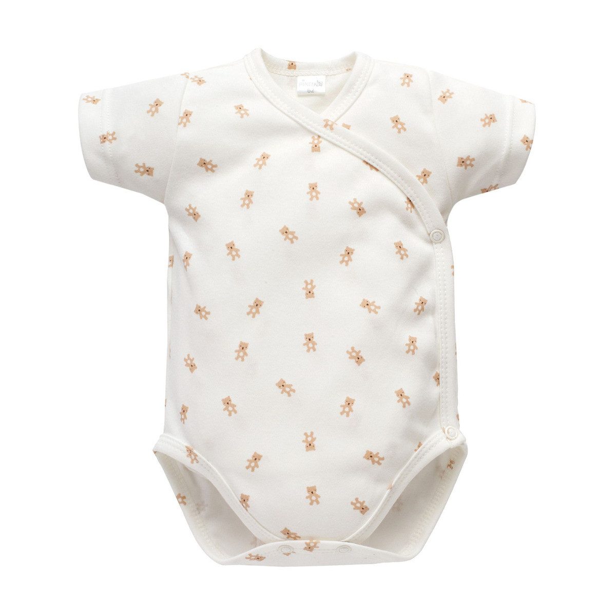 PINOKIO Kurzarmwickelbody Teddybär Unisex Kinder (1-tlg) Body, Kurzarmbody, Wickelbody, Mädchenbody, Einteiler