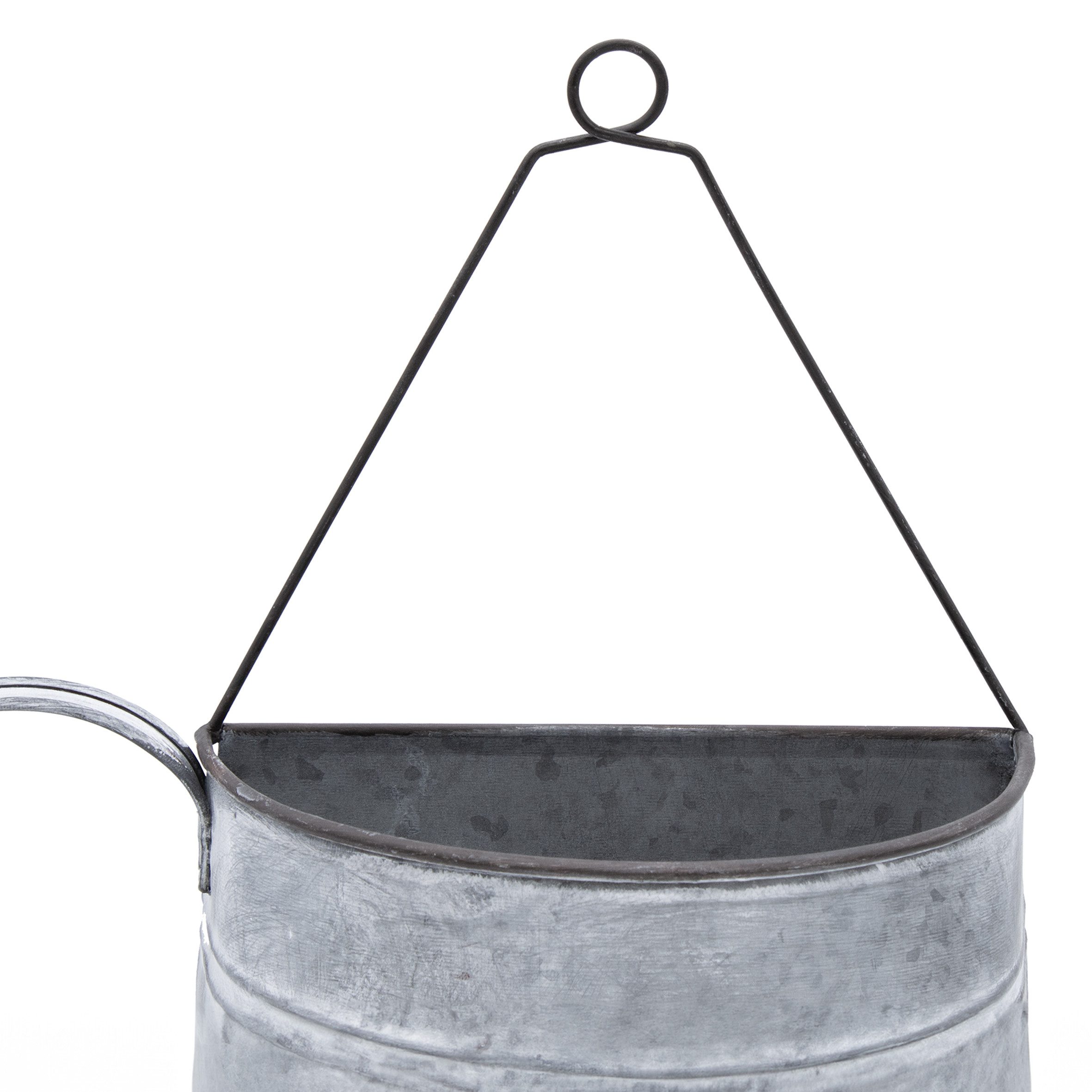 Spetebo Pflanzschale Wand Zink Gießkanne zum Bepflanzen - 43 x 21 cm (Stück, 1 St., Zink Gießkanne), Metall Pflanztopf zur Wandmontage