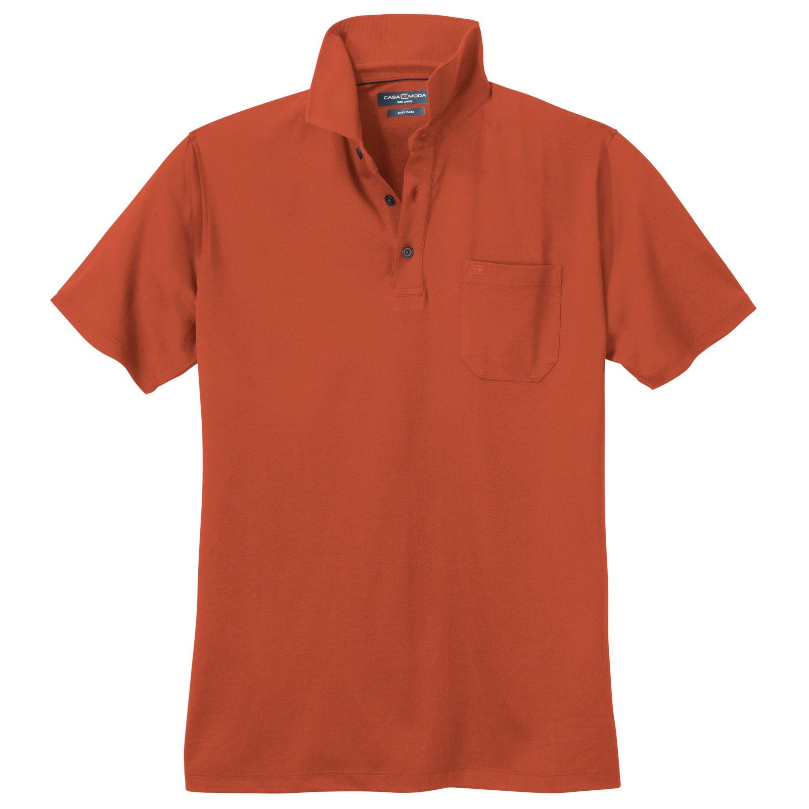 CASAMODA Poloshirt "easy Große orange Herren Größen Poloshirt care" CasaModa