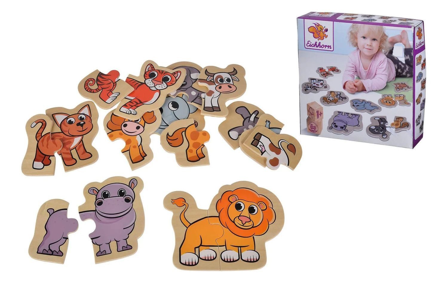 Eichhorn Puzzle Eichhorn Tierpuzzle 16-tlg., Puzzleteile