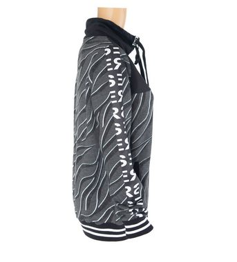 SER Sweatjacke Damen Sweatjacke Zebra-Design mit hohem Stehkragen