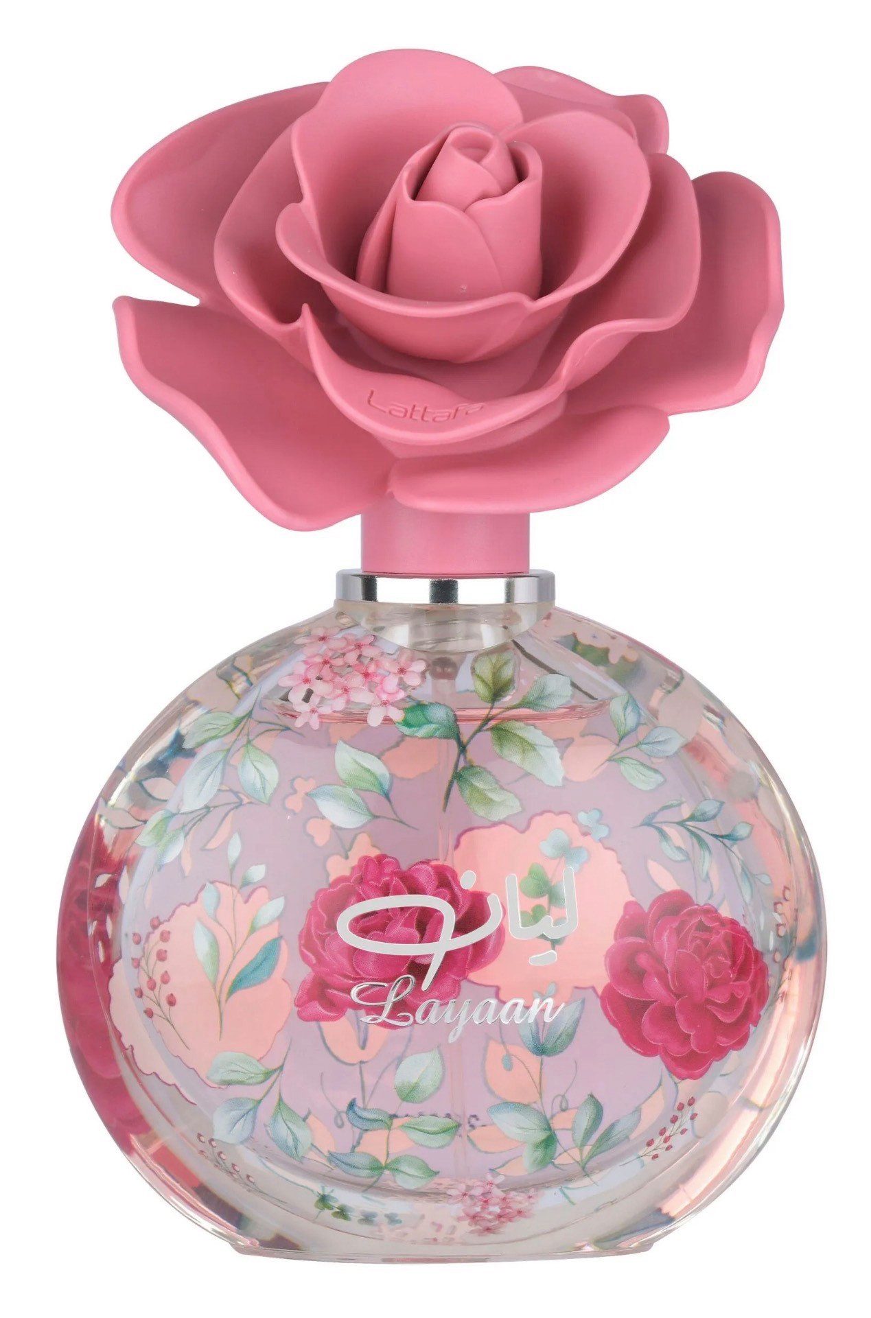 Lattafa Eau de Parfum Layaan Arabische Damenduft, New Launch, 100 ml, Made in U.A.E, Floraler-fruchtiger Duftcharakter