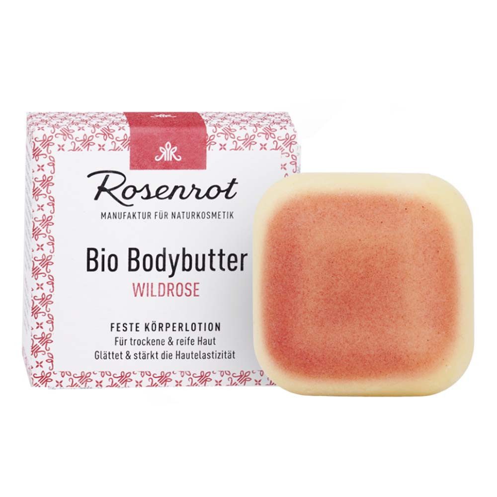 Rosenrot Körperbutter Feste Bodybutter - Wildrose 70g