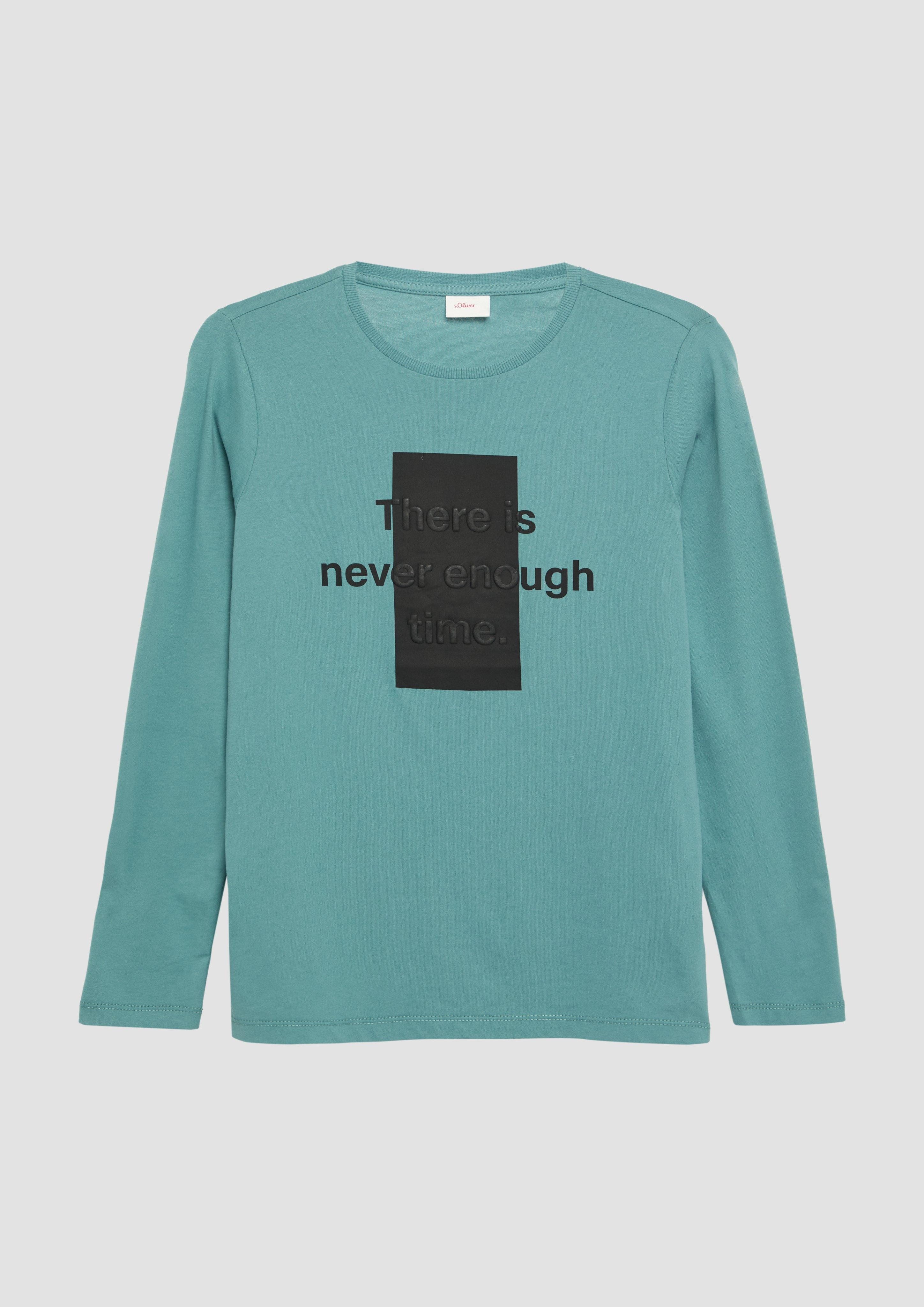 Langarmshirt Jersey-Longsleeve mit gummiertem 3D-Print