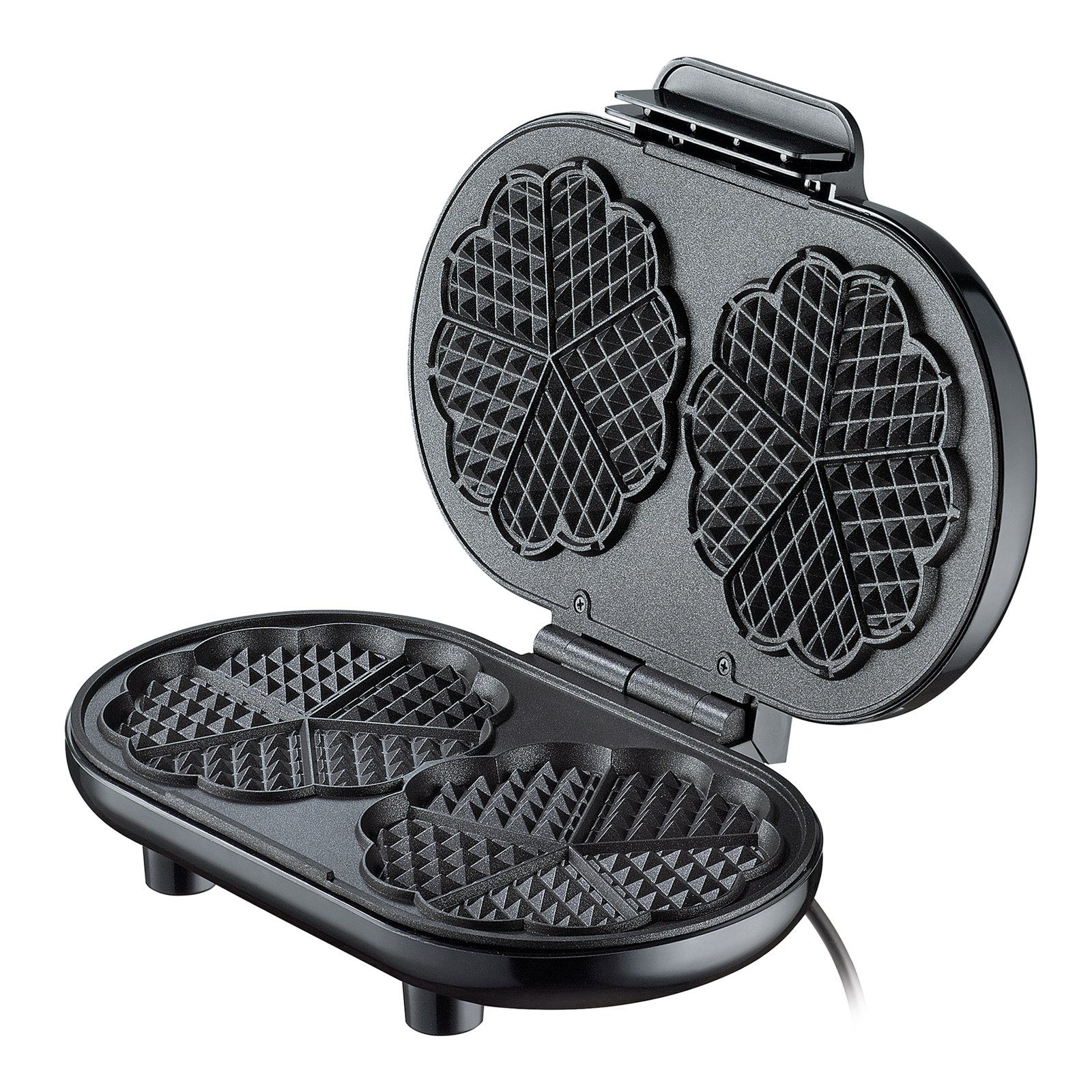 Cilio Вафельницы Вафельницы CLASSIC DUO, 1200 W, Waffelautomat Herzwaffeln Antihaftbeschichtung