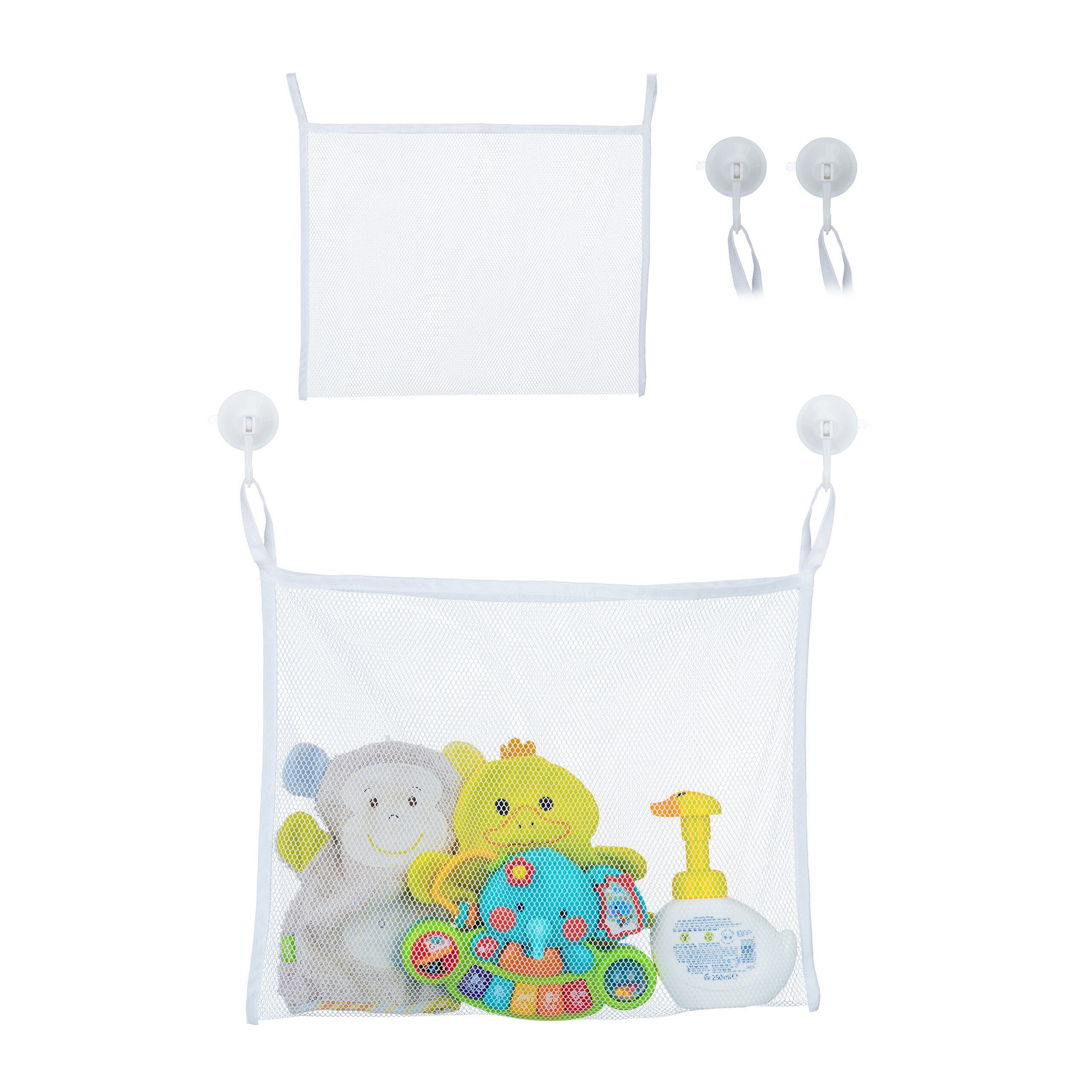 relaxdays Badorganizer Badespielzeug Aufbewahrung 2er Set günstig online kaufen