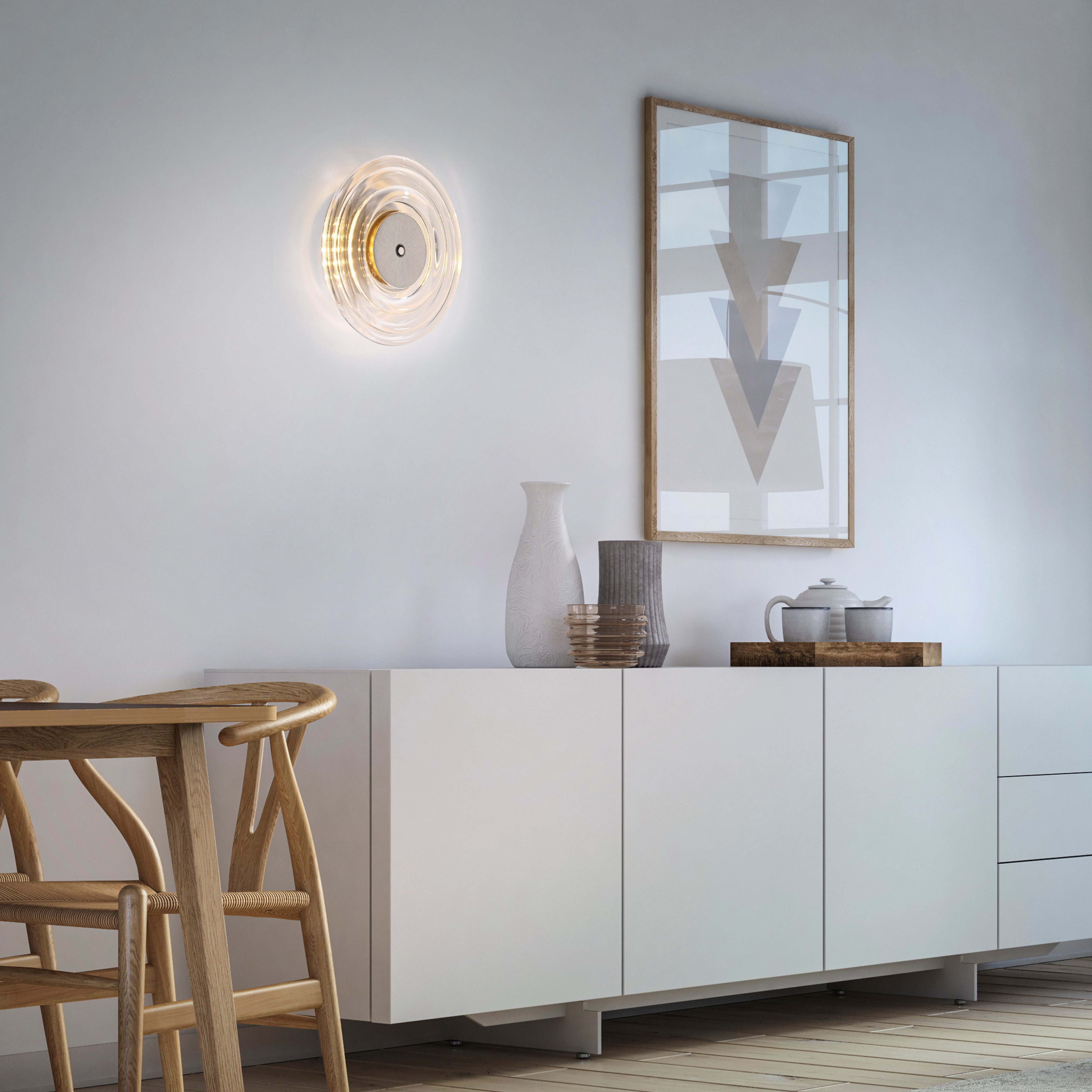 Paul Neuhaus LED Wandleuchte AKKU-SONO, Memoryfunktion, LED fest integriert, Warmweiß, Touchdimmer, Memoryfunktion, Akku betrieben