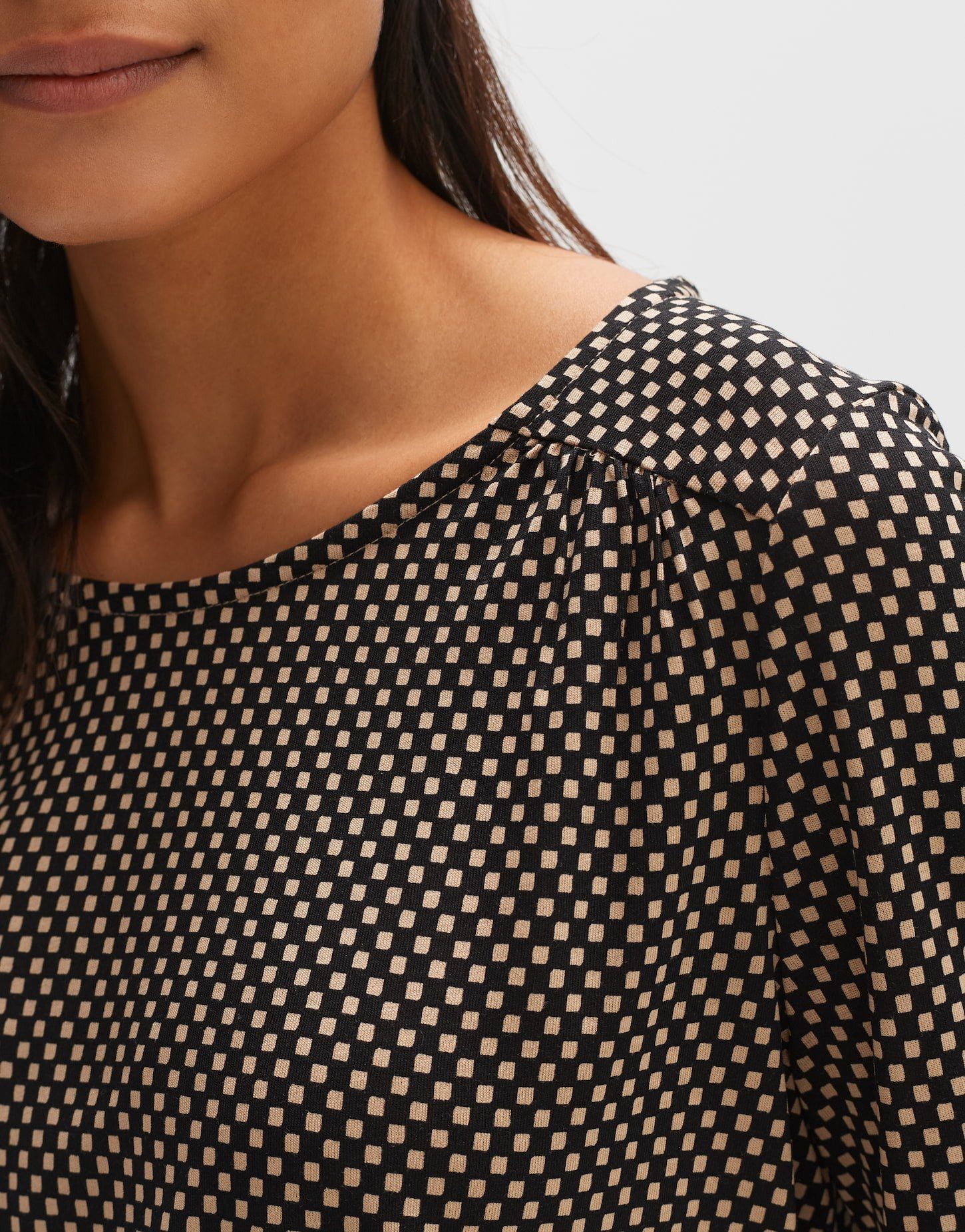 OPUS Damen Langarmshirt SANNAH - Lockeres Shirt Aus Nachhaltiger Viskose Mit Allover-Print