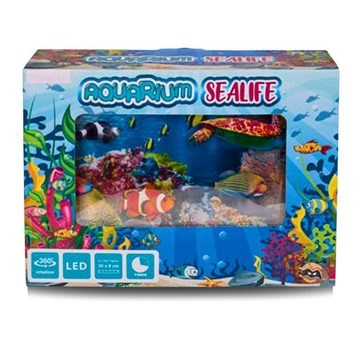 Bada Bing LED Dekolicht Aquarium Für Kinder Fishtank Unterwasserwelt Sealife Lampe, 360° LED-Drehung, LED fest integriert, 360° Drehung, Timerfunktion
