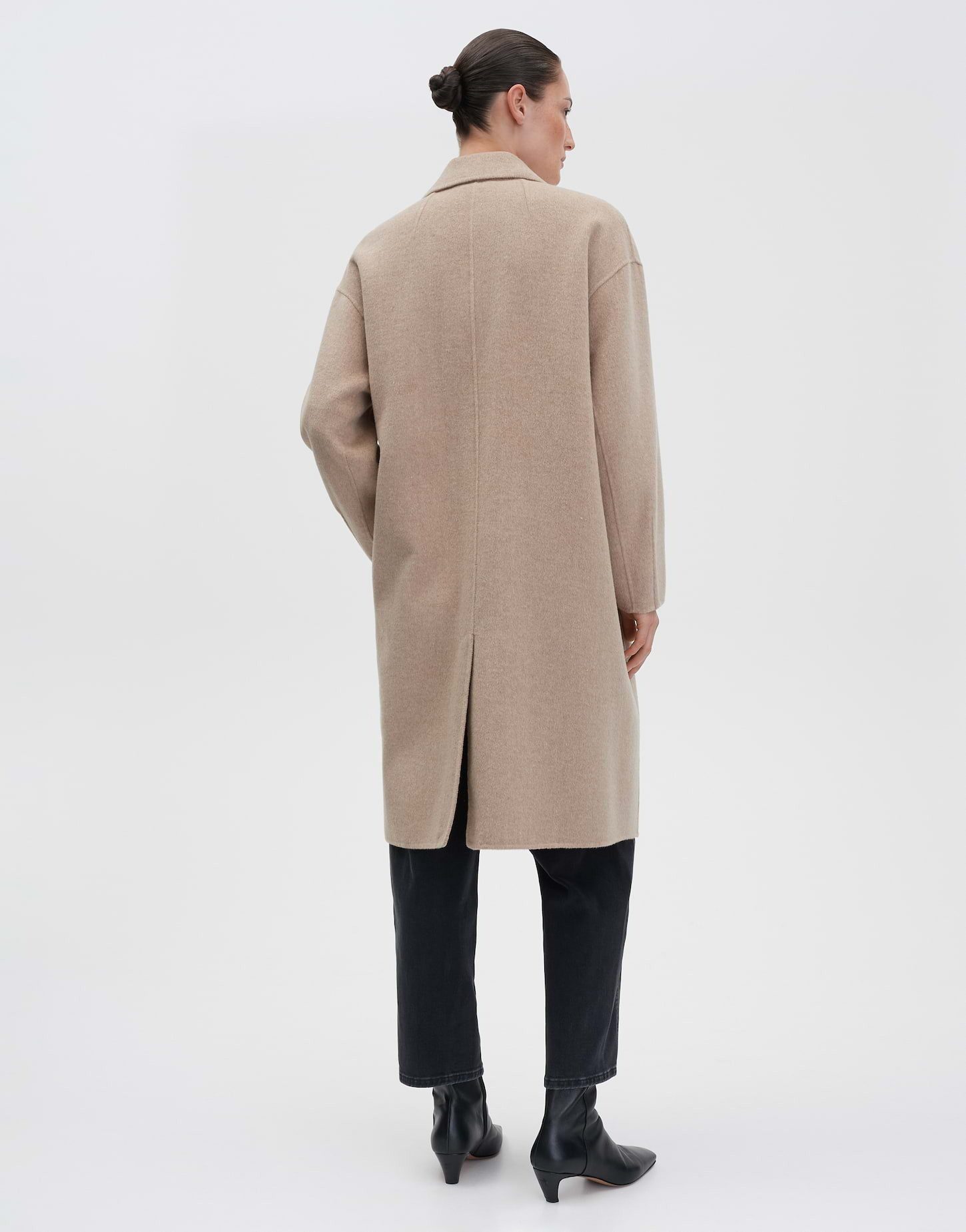 someday Wollmantel Valmera lockere Passform, Reverskragen, Abnäher am Ärmelsaum