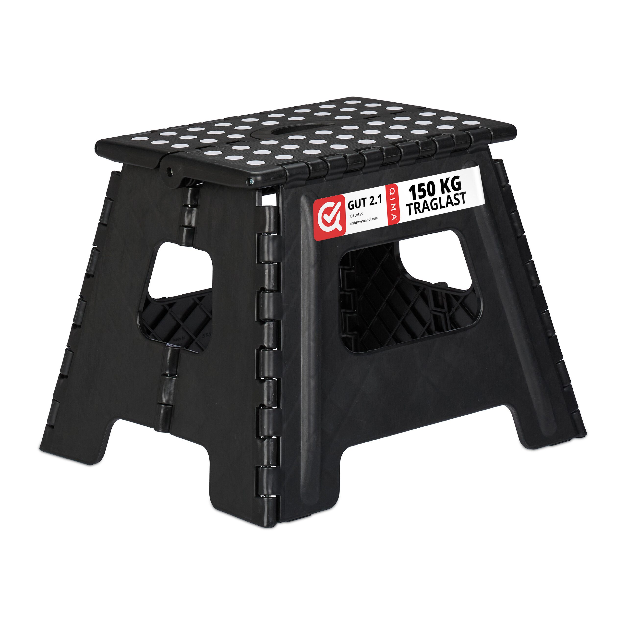relaxdays Sitzhocker Klapphocker faltbar L, Schwarz günstig online kaufen