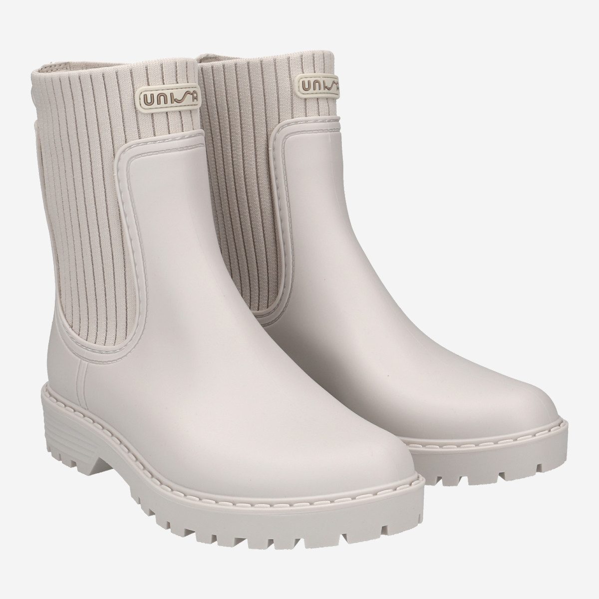Unisa Unisa AYNAR_F22_RIB IVORY, Stiefeletten, Weiß, Damen Stiefelette