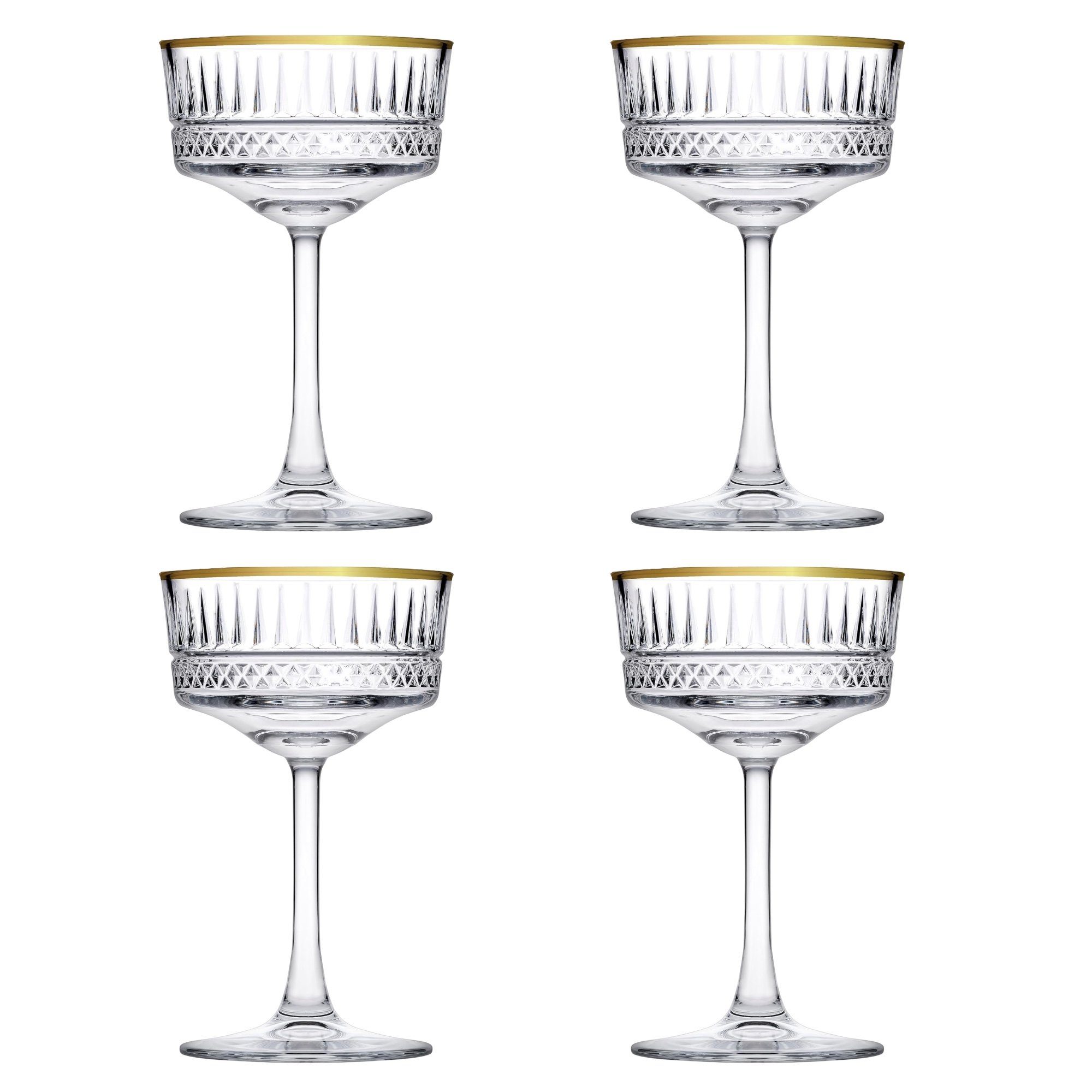 Champagnerglas Elysia Champagnerbecher,Sektsglas Glas, Golden-Transparent