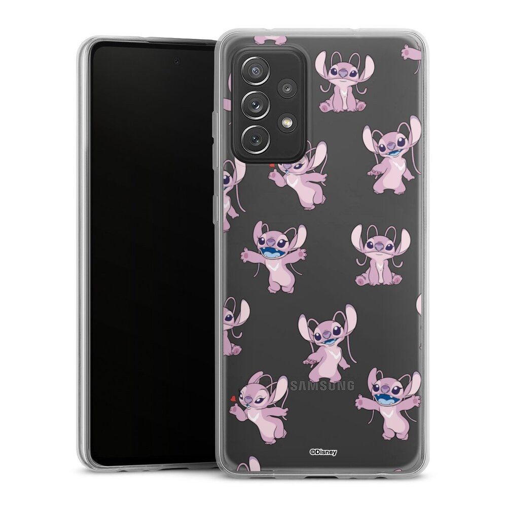 DeinDesign Handyhülle Lilo & Stitch Engel Disney Angel Faces Pattern Transparent, Samsung Galaxy A72 Slim Case Silikon Hülle Ultra Dünn Schutzhülle