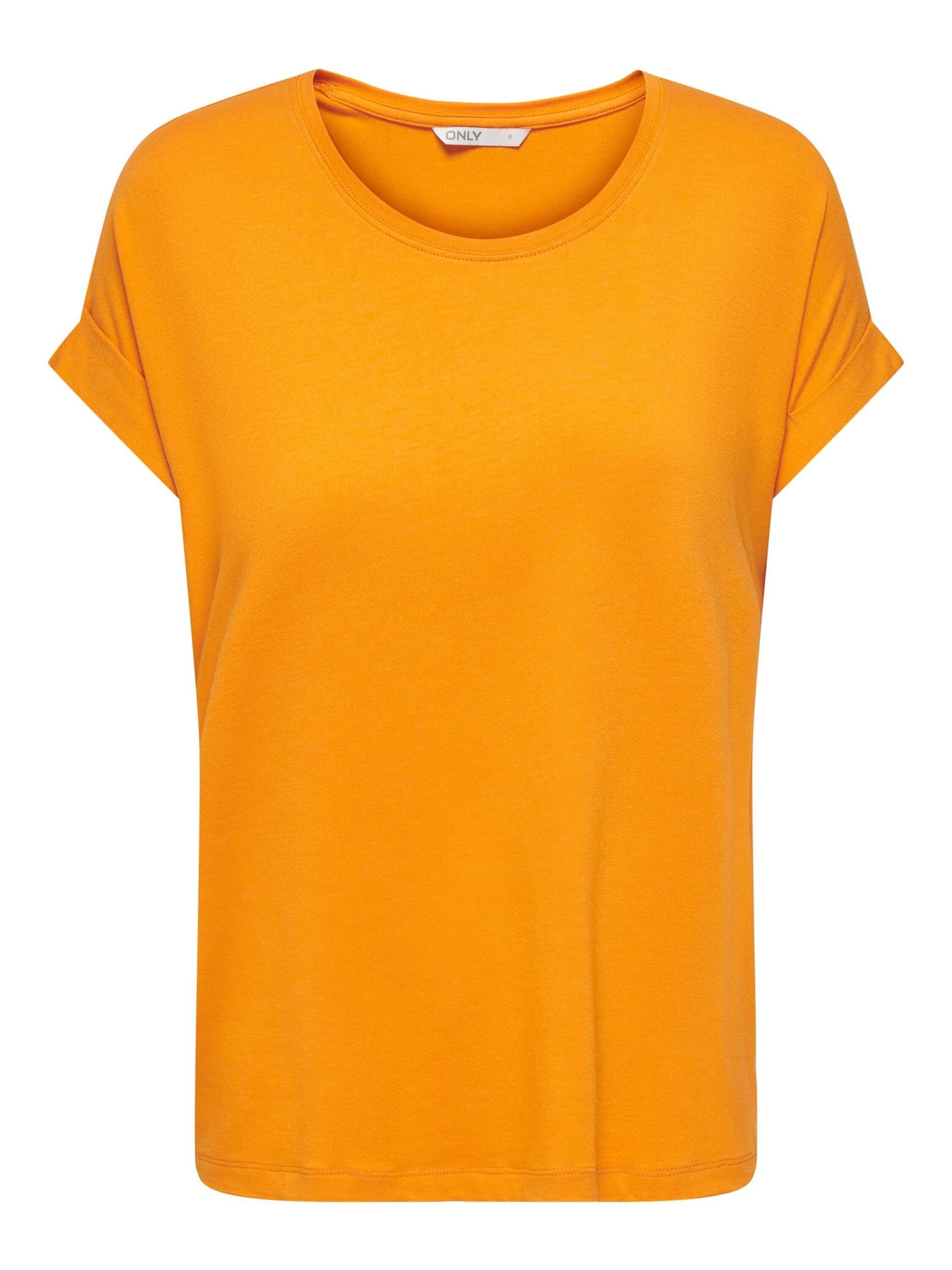 ONLY T-Shirt Moster (1-tlg) Plain/ohne Details Apricot