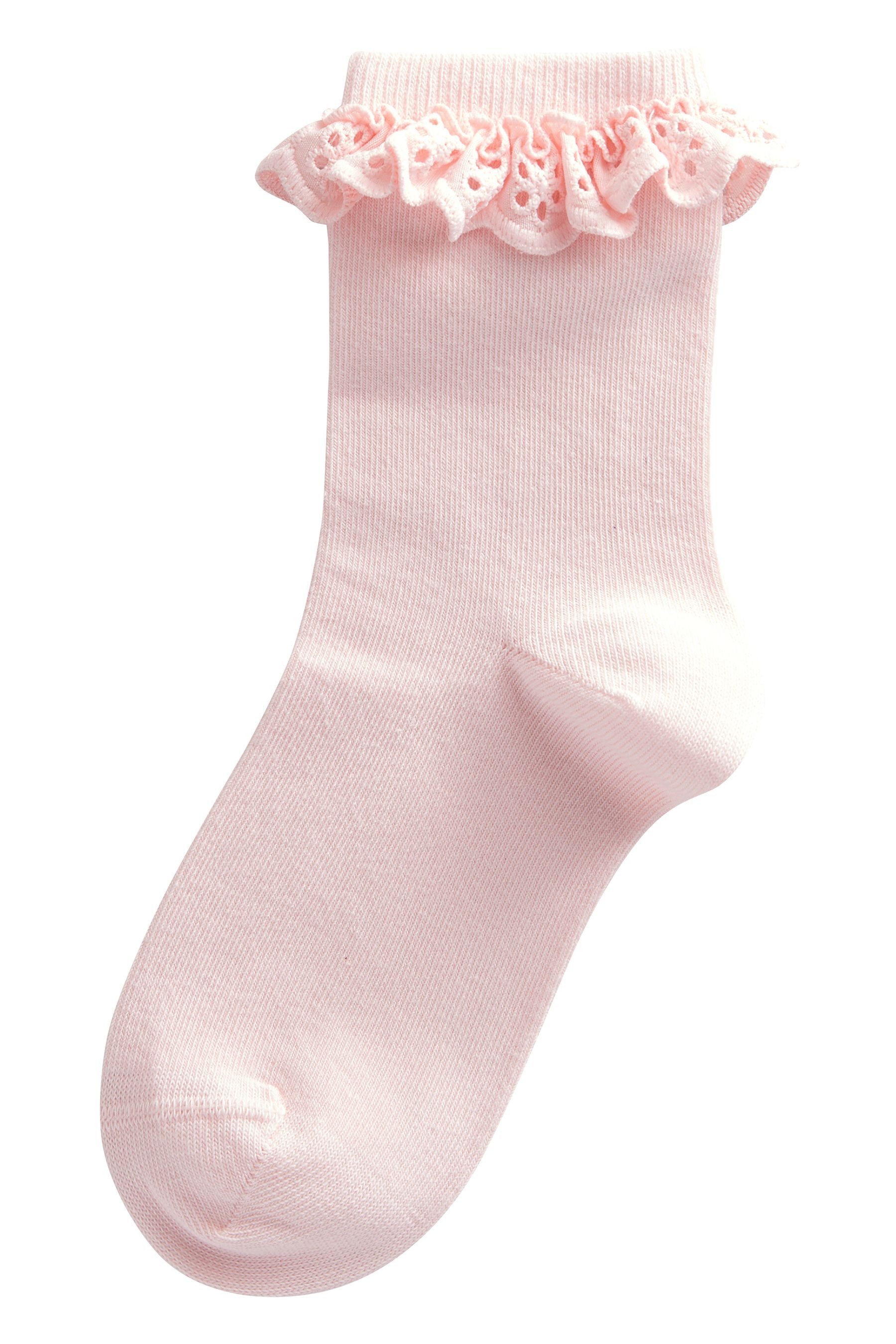 Next Kurzsocken Socken mit Rüschenrand und Baumwolle, 4er-Pack (4-Paar) – Bild 5 von 5