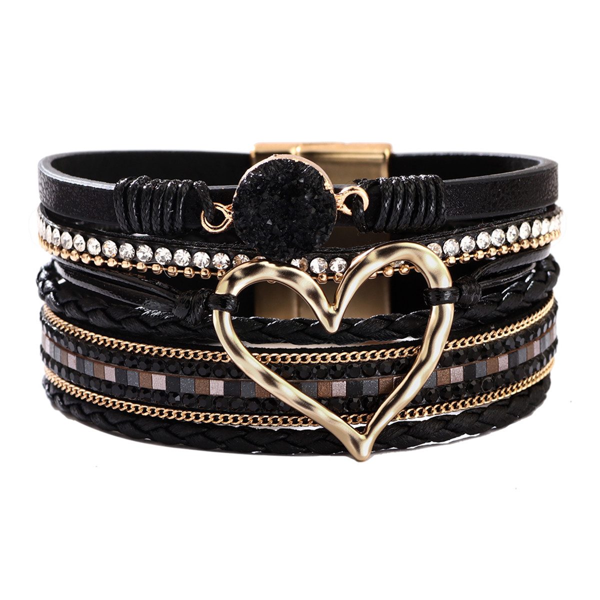 KARMA Lederarmband Lederarmband Herz vers. Farben Kunstleder Armband Damen günstig online kaufen