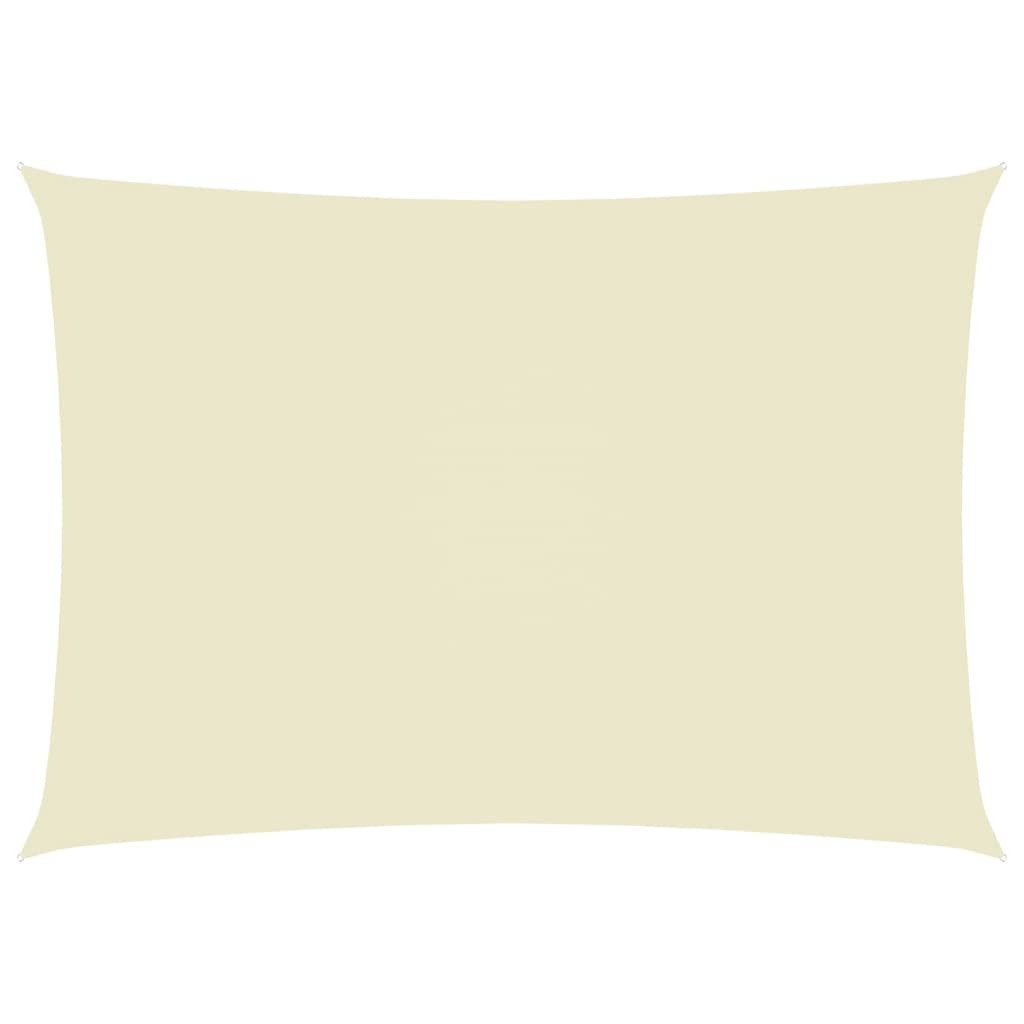 Sonnensegel 6 x 8 m Sonnensegel Oxford-Gewebe Rechteckig 6x8 m Creme Beschattung