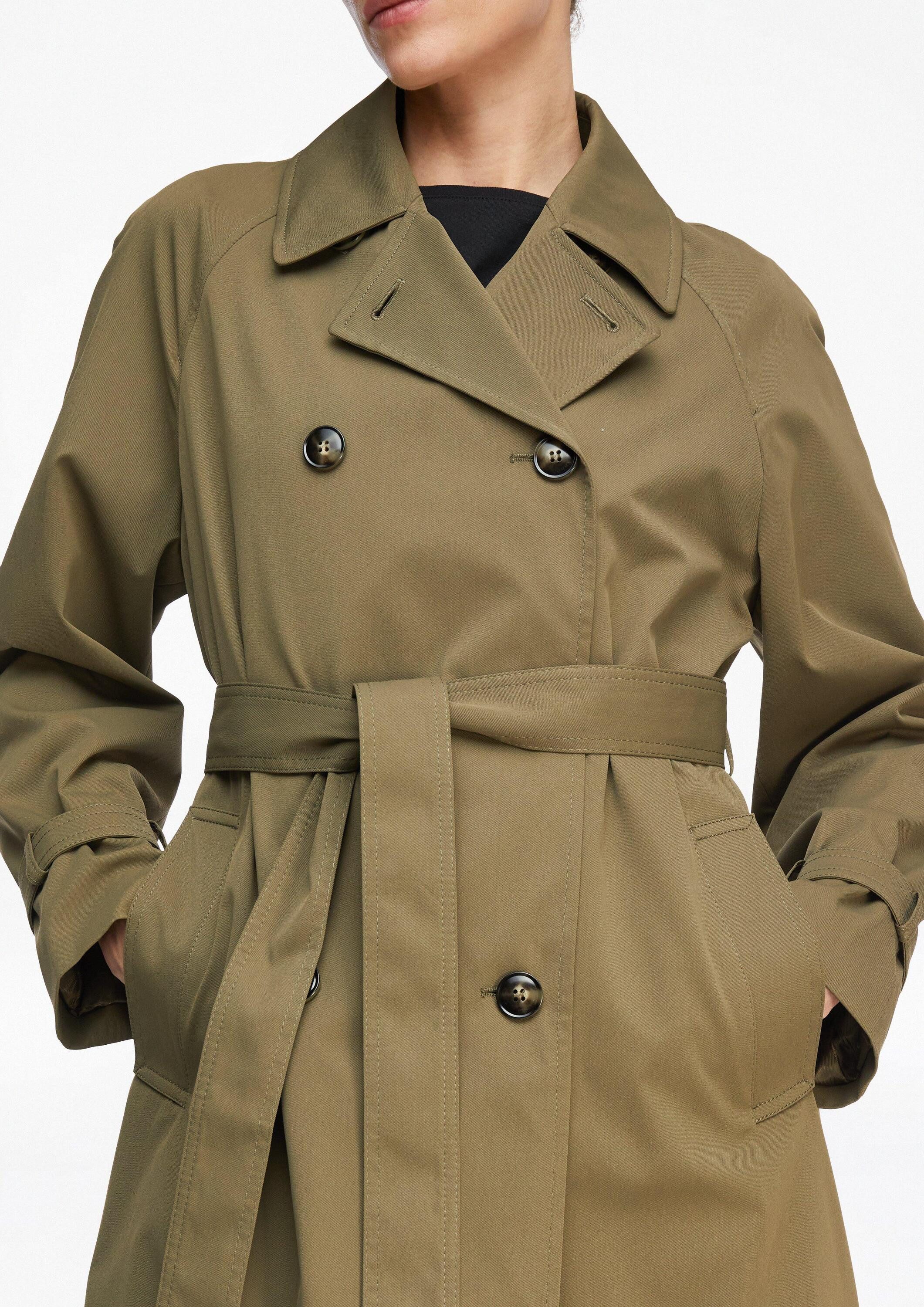 comma Trenchcoat Outdoor-Mantel Klassischer Trenchcoat mit Bindegürtel – Bild 4 von 5
