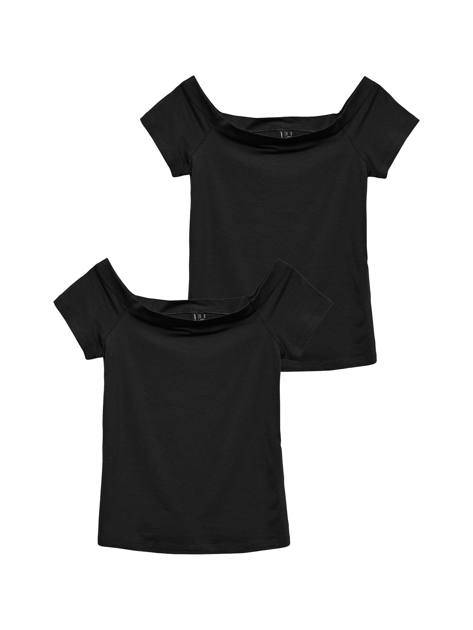 Vero Moda T-Shirt 2er-SET Schulterfreies Kurzarm günstig online kaufen