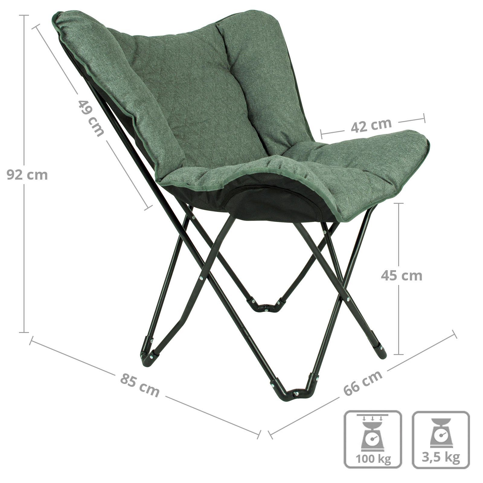 Bo-Camp Campingstuhl Schmetterling Stuhl Himrod Camping, günstig online kaufen