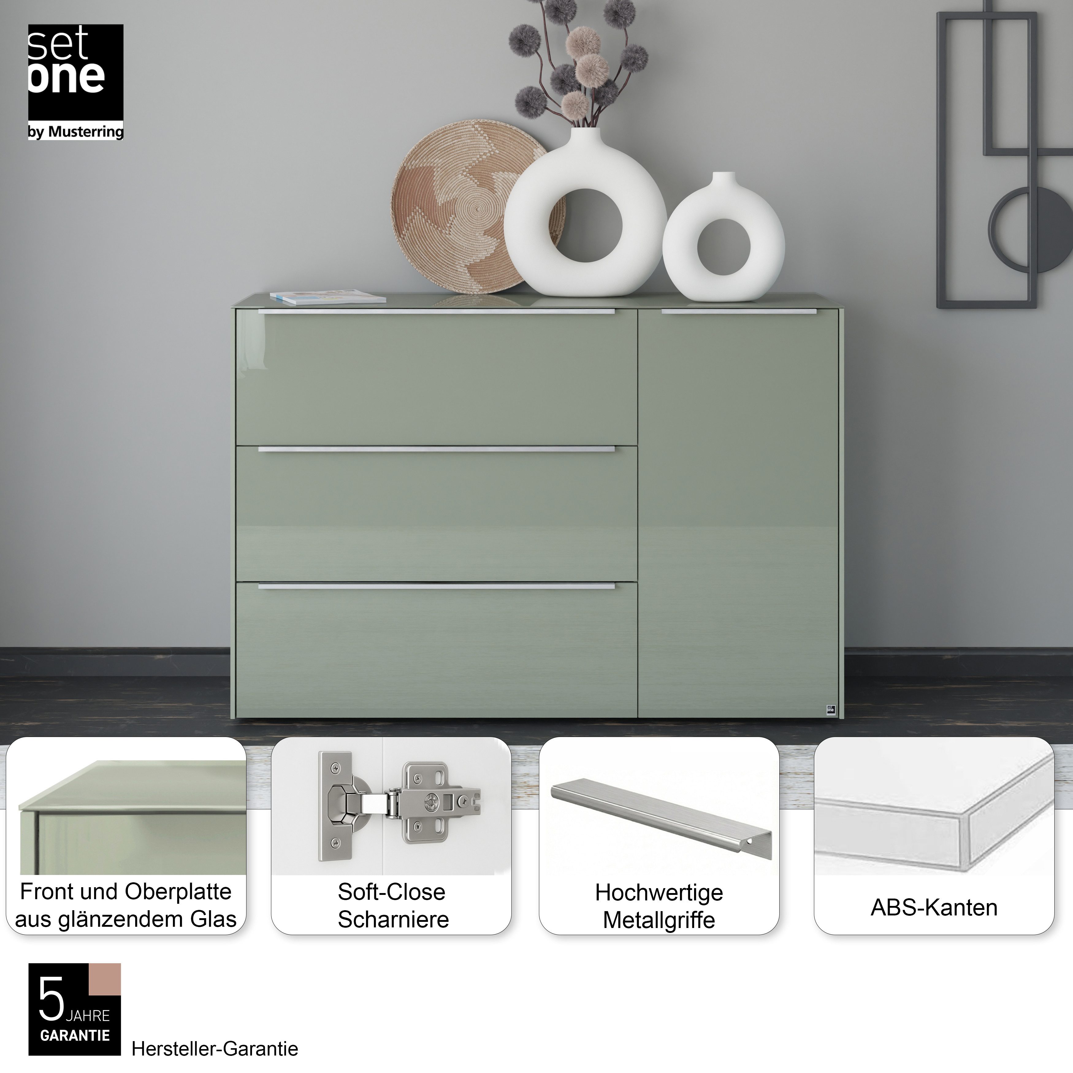 set one by Musterring Sideboard Reno (1 St), Mit Gleitern und in verschiedenen Farben erhältlich