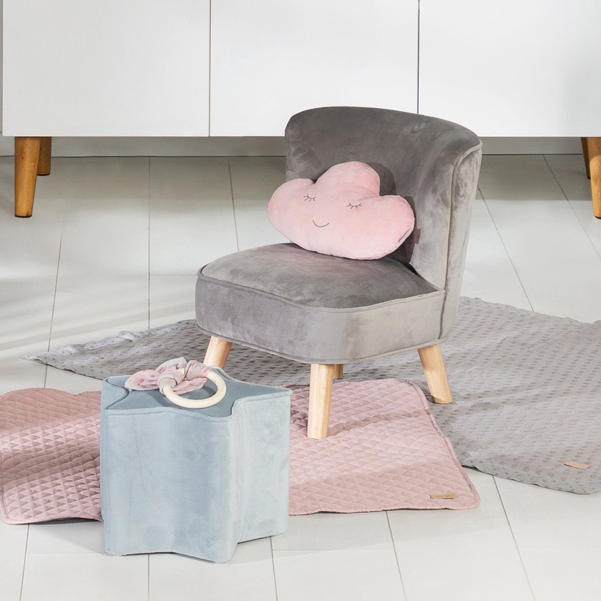 roba® Kindersessel Lil Sofa, mit Holzfüßen