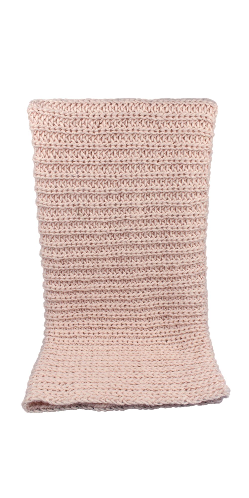 ZEBRO Strickschal Strick-Loop Wollmischung "Wafel", rosa