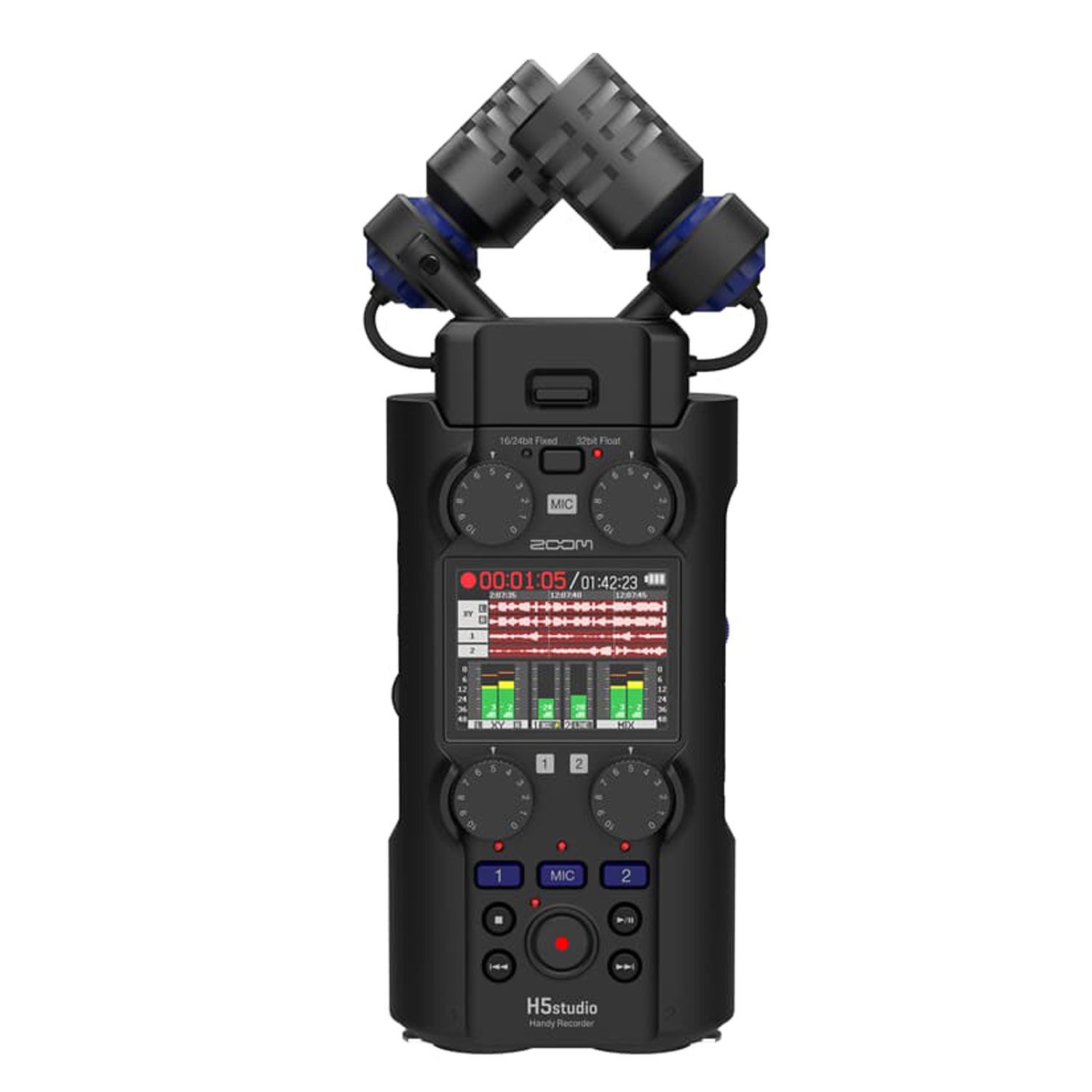 Zoom Audio Zoom Audio-Recorder H5 Studio mit Speicherkarte Digitales Aufnahmegerät (Mobiler Audio-Rekorder mit Speicherkarte)