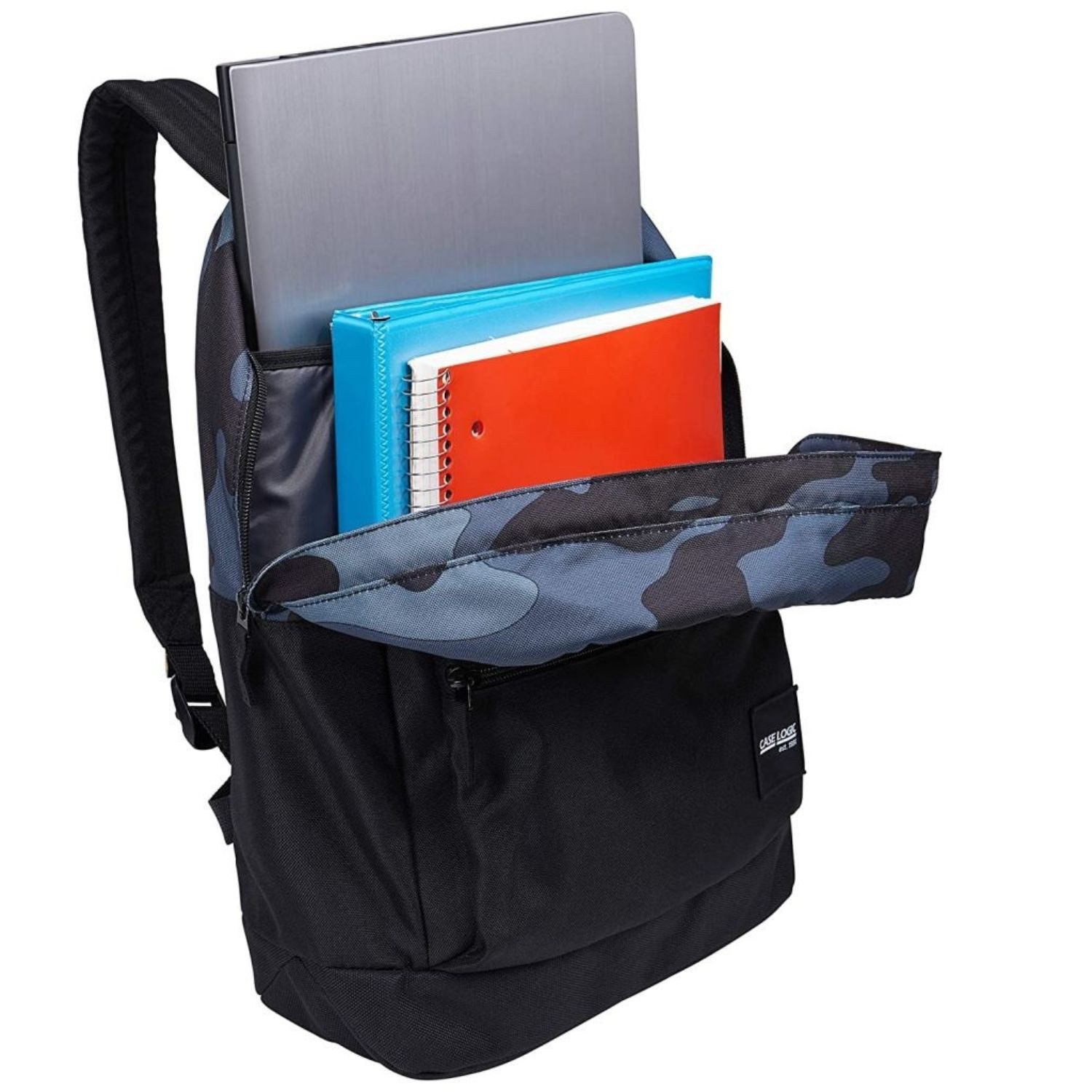 Case Logic Notebookrucksack Commence Backpack Rucksack Camo Black 24L (Rucksack mit Mäppchen), Notebook-Tasche Bag für 15" 15,4" 15,6" 16" 16,2" Zoll Notebook Laptop