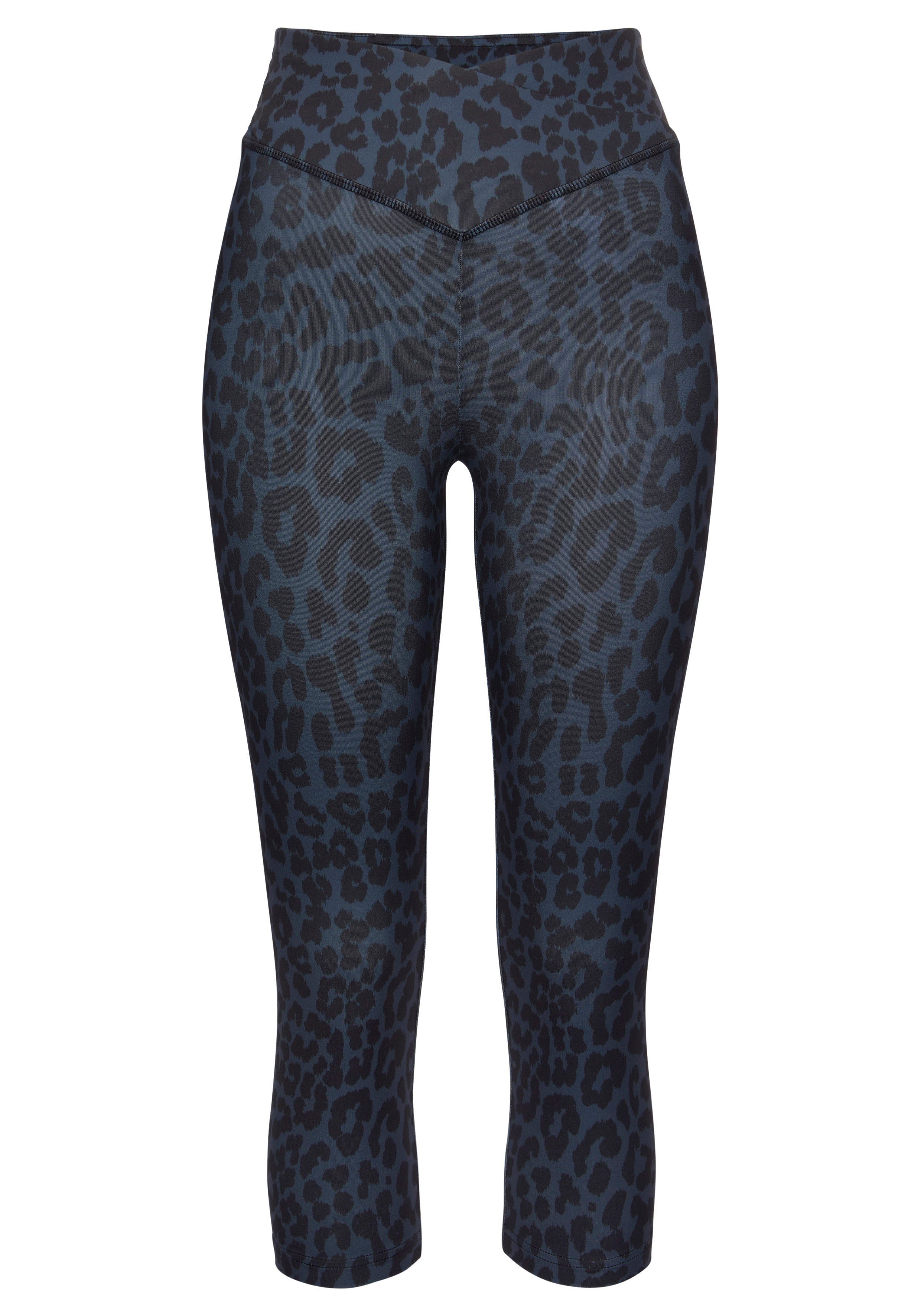 LASCANA ACTIVE Caprileggings mit allover Druck leo-anthrazit