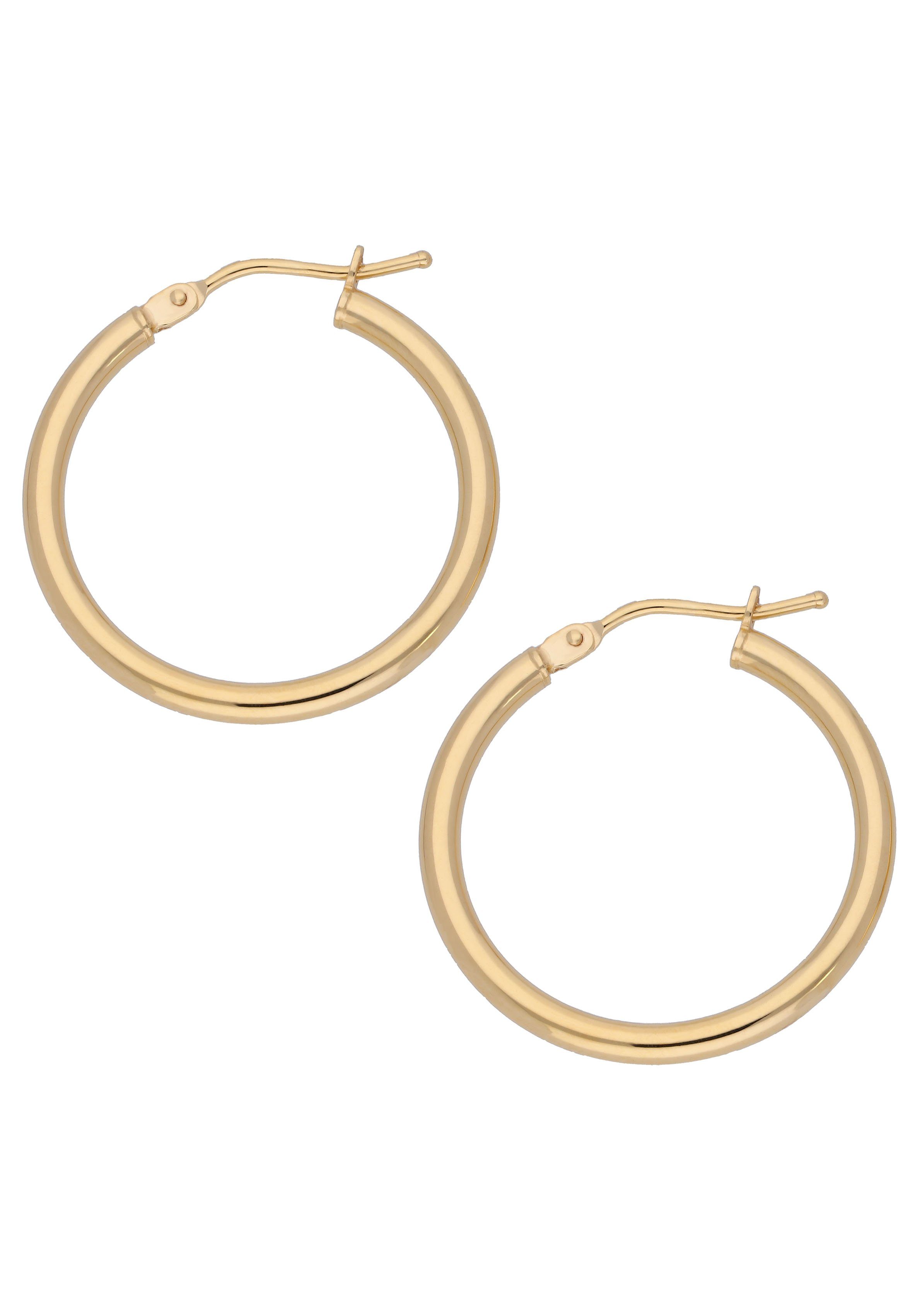 Firetti Paar Creolen Schmuck Geschenk Gold 375 Ohrschmuck Creole