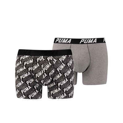 PUMA BODYWEAR Boxershorts Infinity Logo Print Boxer (2-St., Mehrpack) ohne Eingriff, Muster, Logo im 2er Pack