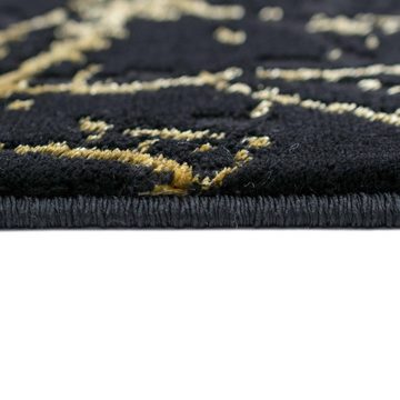 Teppich Teppich Design Wohnzimmerteppich Marmor Optik in schwarz gold, Teppich-Traum, rechteckig, Höhe: 12 mm