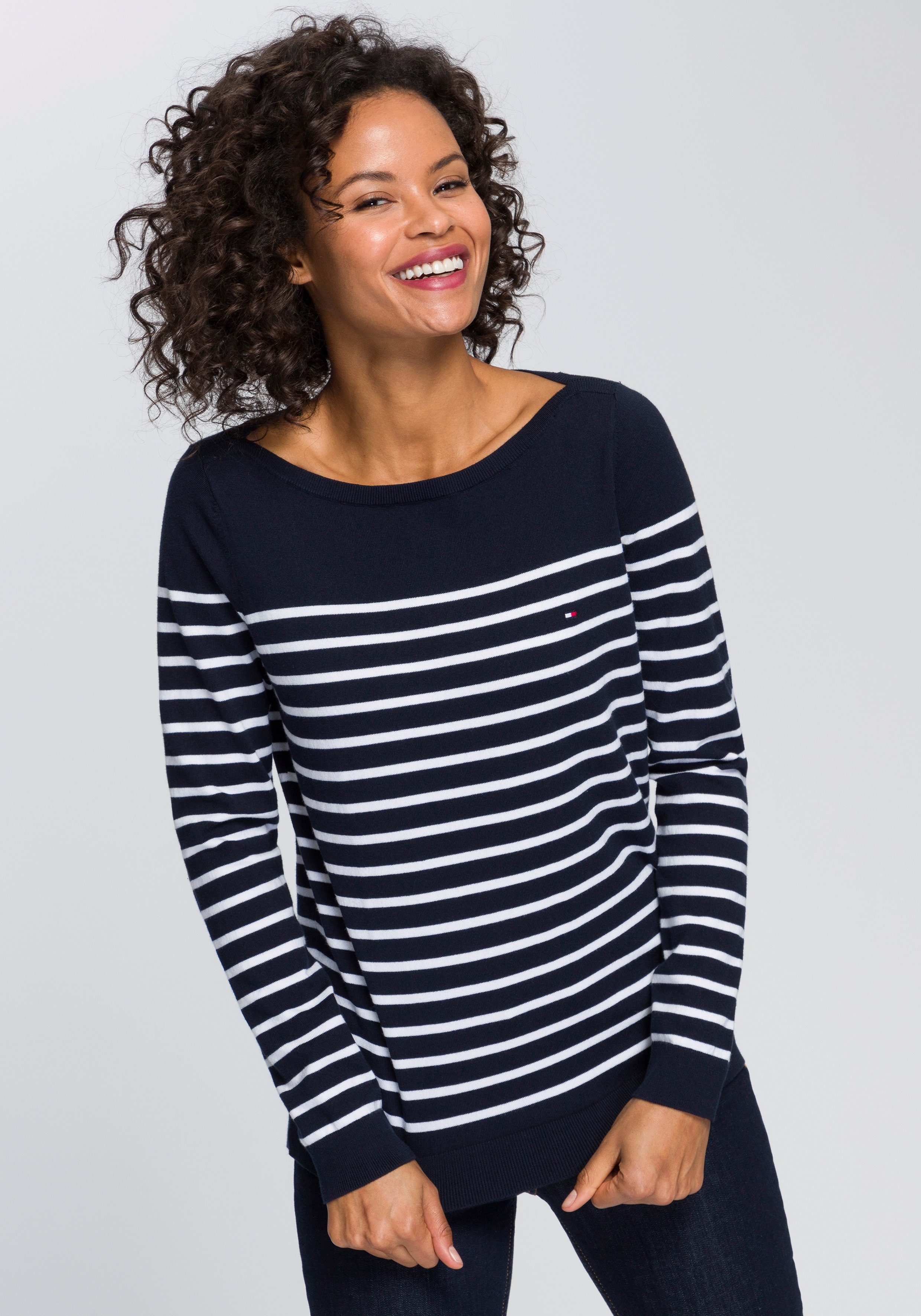 Tommy Hilfiger Смугасті HERITAGE BOAT NECK SWEATER im klassischem Ringeldessin