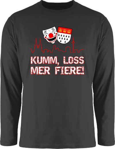 Shirtracer Rundhalsshirt Kumm loss mer fiere Kölle Alaaf Köln Wappen Karneval Karnevalskostüm C Karneval & Fasching