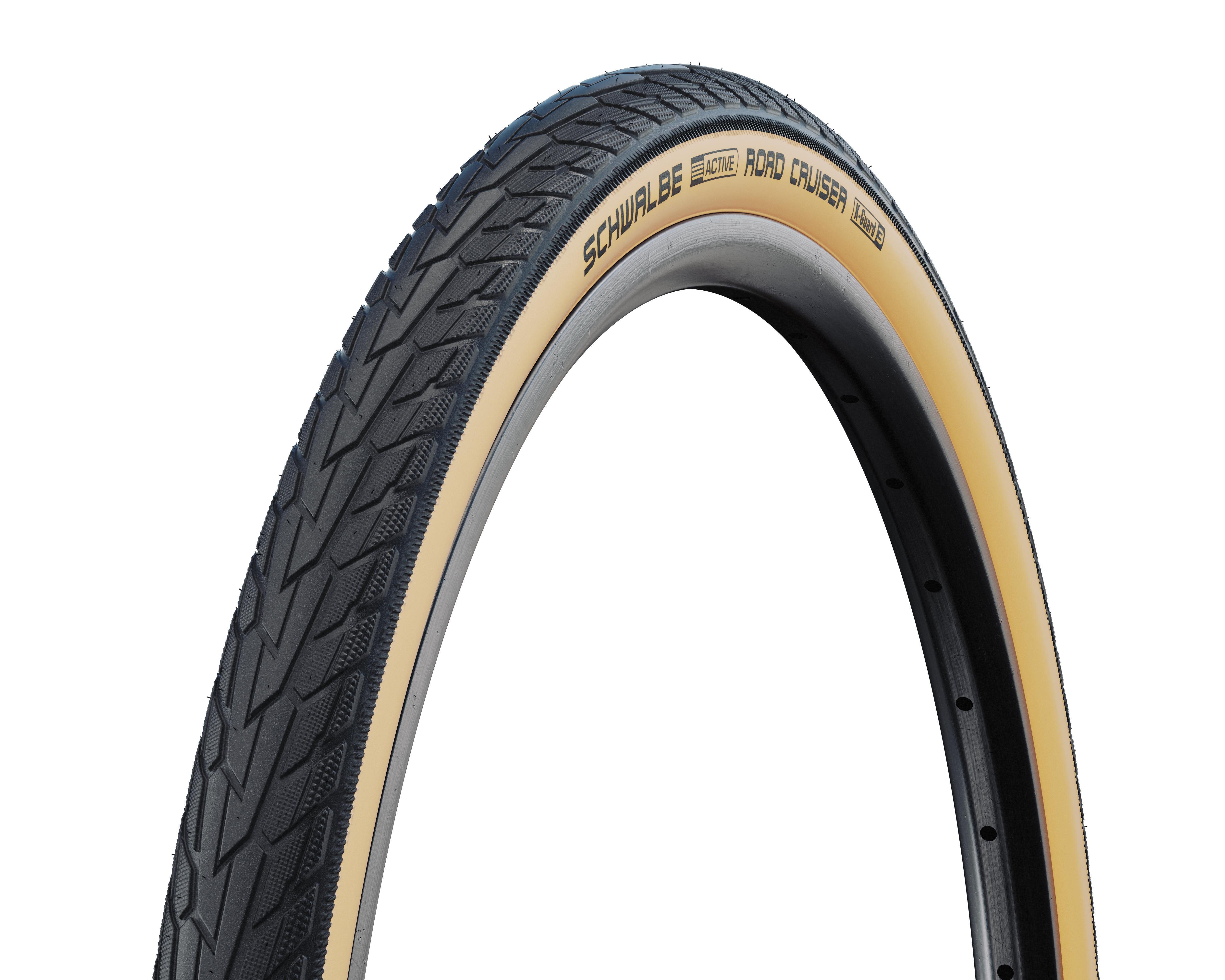 Schwalbe Fahrradreifen Schwalbe Road Cruiser 28x1.75 (47-622) Green Compound, K-Guard, (1-tlg), ohne Reflexstreifen