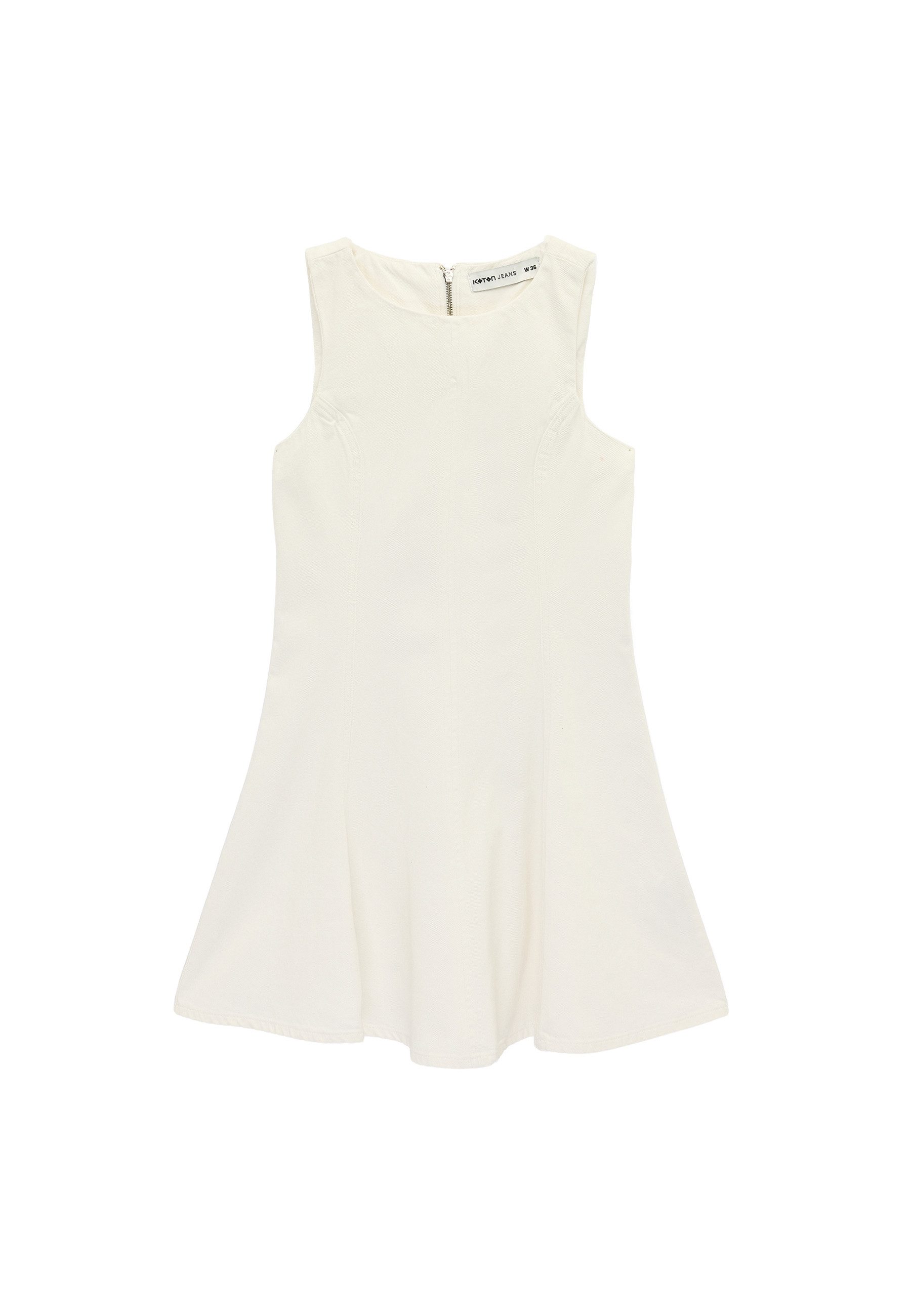 Koton Badekleid Ohne Detail Rundhalsausschnitt Jeanskleid