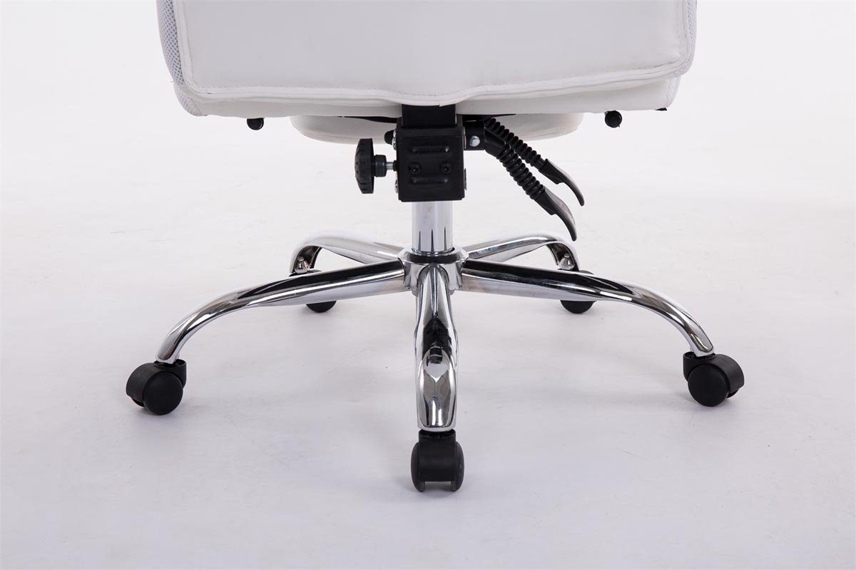 CLP Schreibtischstuhl XL Troy, mit weiß ausziehbar Fußstütze