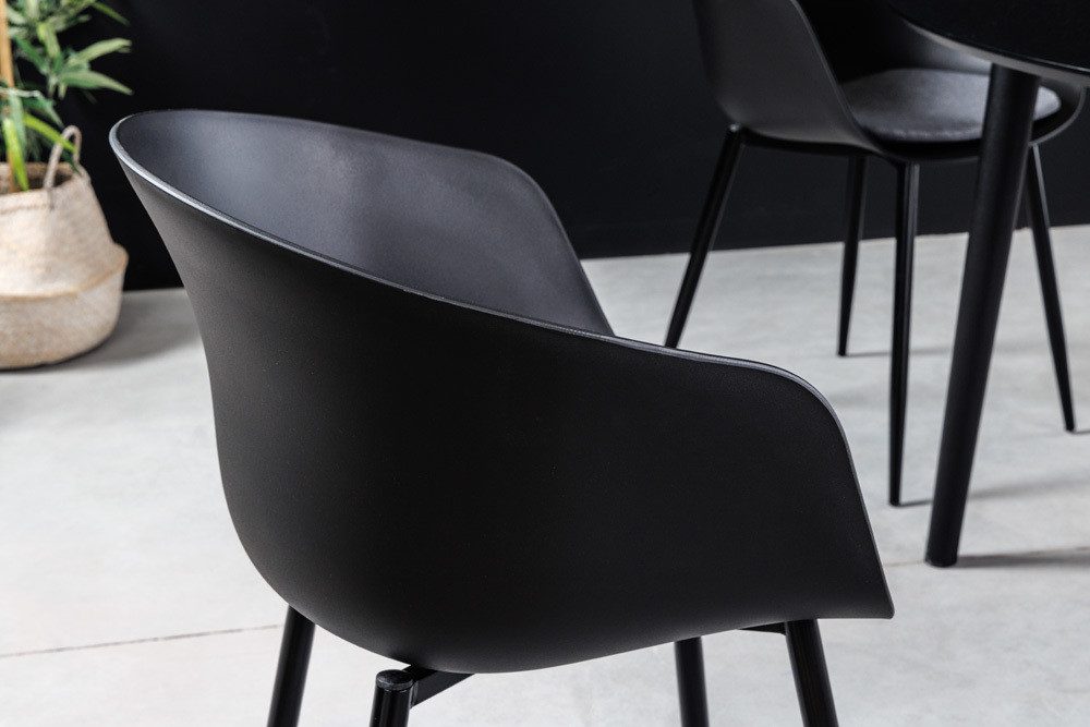 riess-ambiente Gartenstuhl DESIGNO schwarz (Einzelartikel, 1 St), Esszimmer · Kunststoff · Metall · mit Armlehne · Balkon · Outdoor – Bild 5 von 5