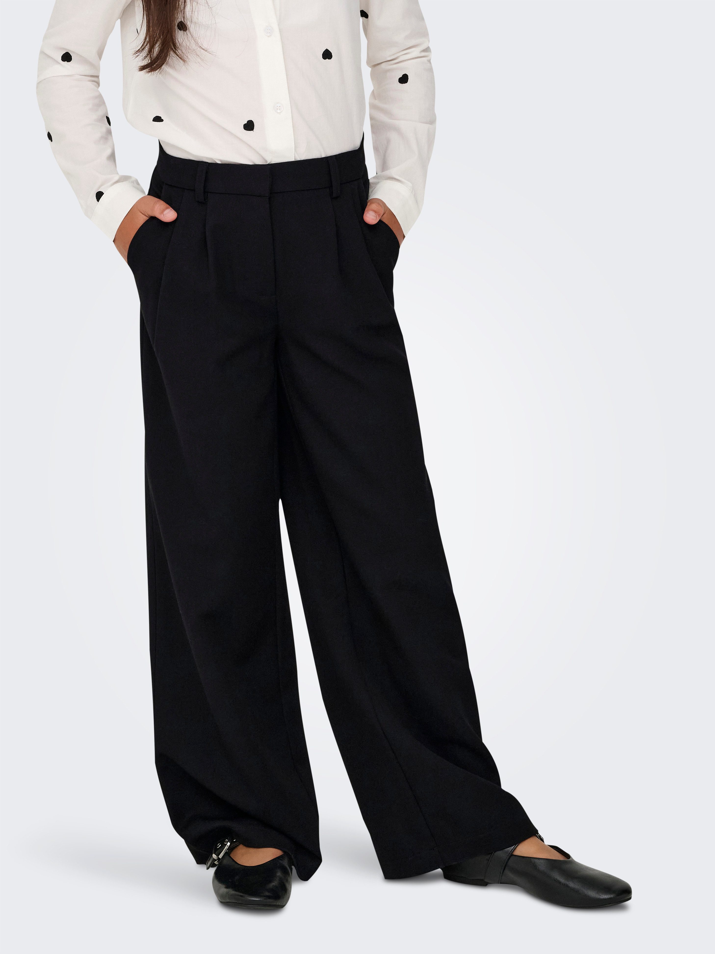KIDS ONLY Palazzohose KOGHATTIE-ZAL LIFE LC WIDE PANT TLR NOOS aus Polyester, Viskose und Elasthan, Relaxed Fit, mit Eingrifftaschen