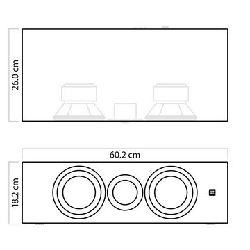 Nubert nuZeo 6c Center-Lautsprecher (300 W, Nubert X-Remote, X-Room Calibration)