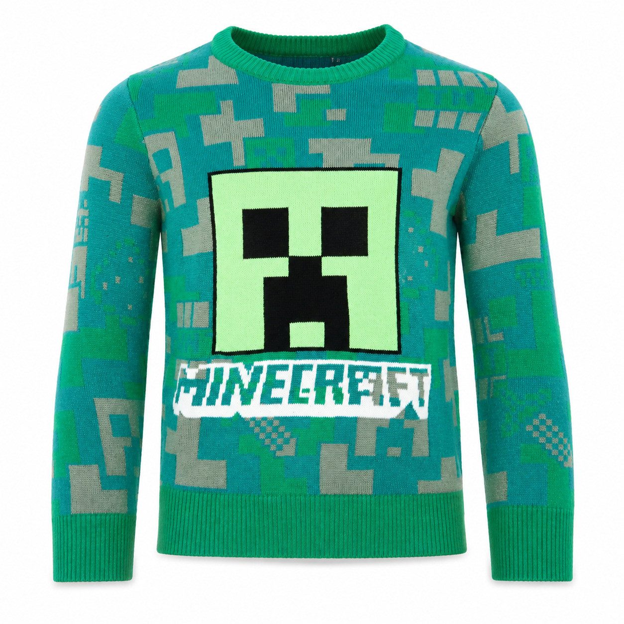 Minecraft Sweater Minecraft Gamer Creeper Kinder Jungen Pulli Pullover Sweater Gr. 116 bis 152