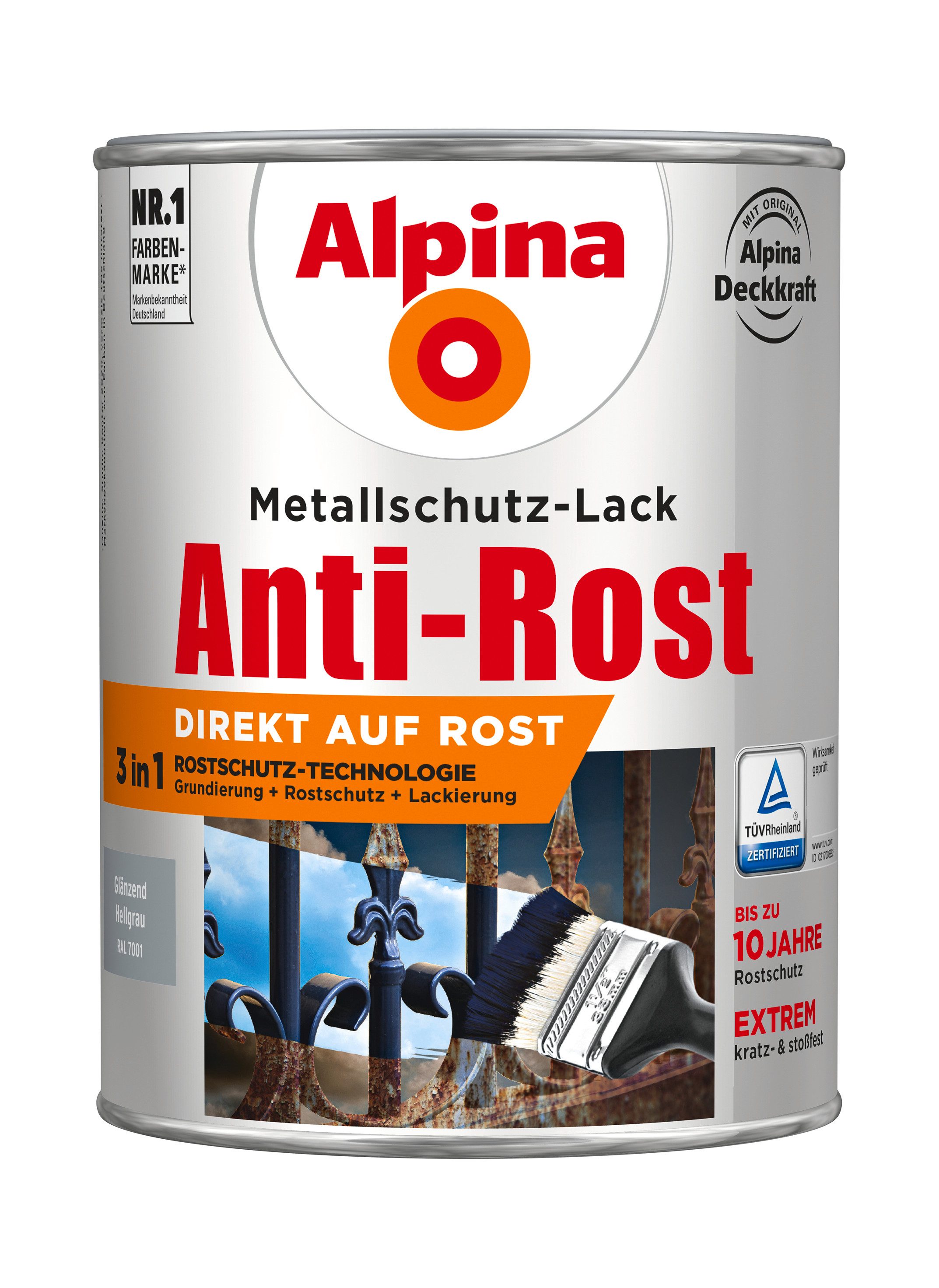 Alpina Metallschutzlack Metallschutzlack Anti-Rost glänzend