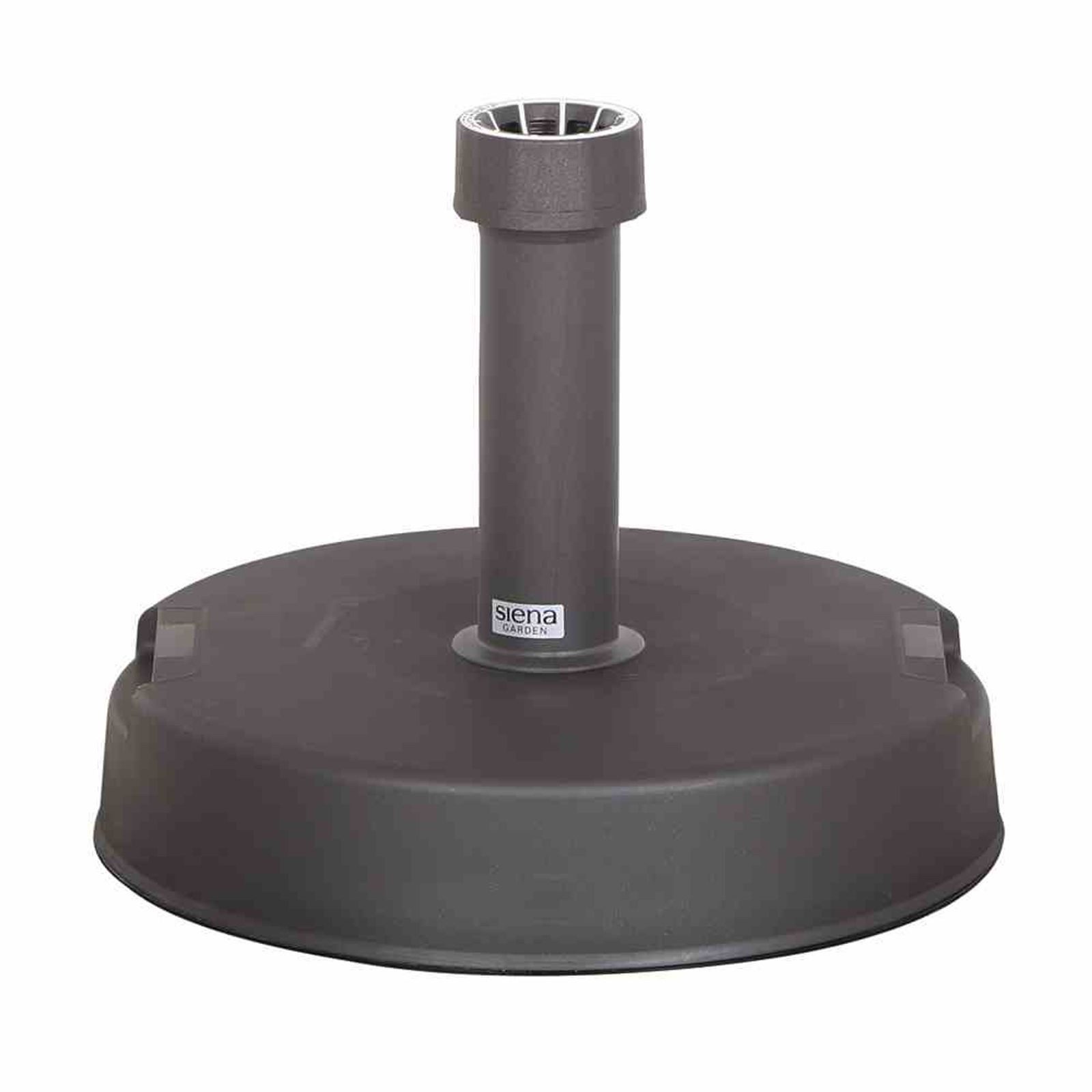 Siena Garden Kunststoffschirmständer Betonständer 20 kg rund, anthrazit Kunststoffrohr 18-38 mm, mit Handmu